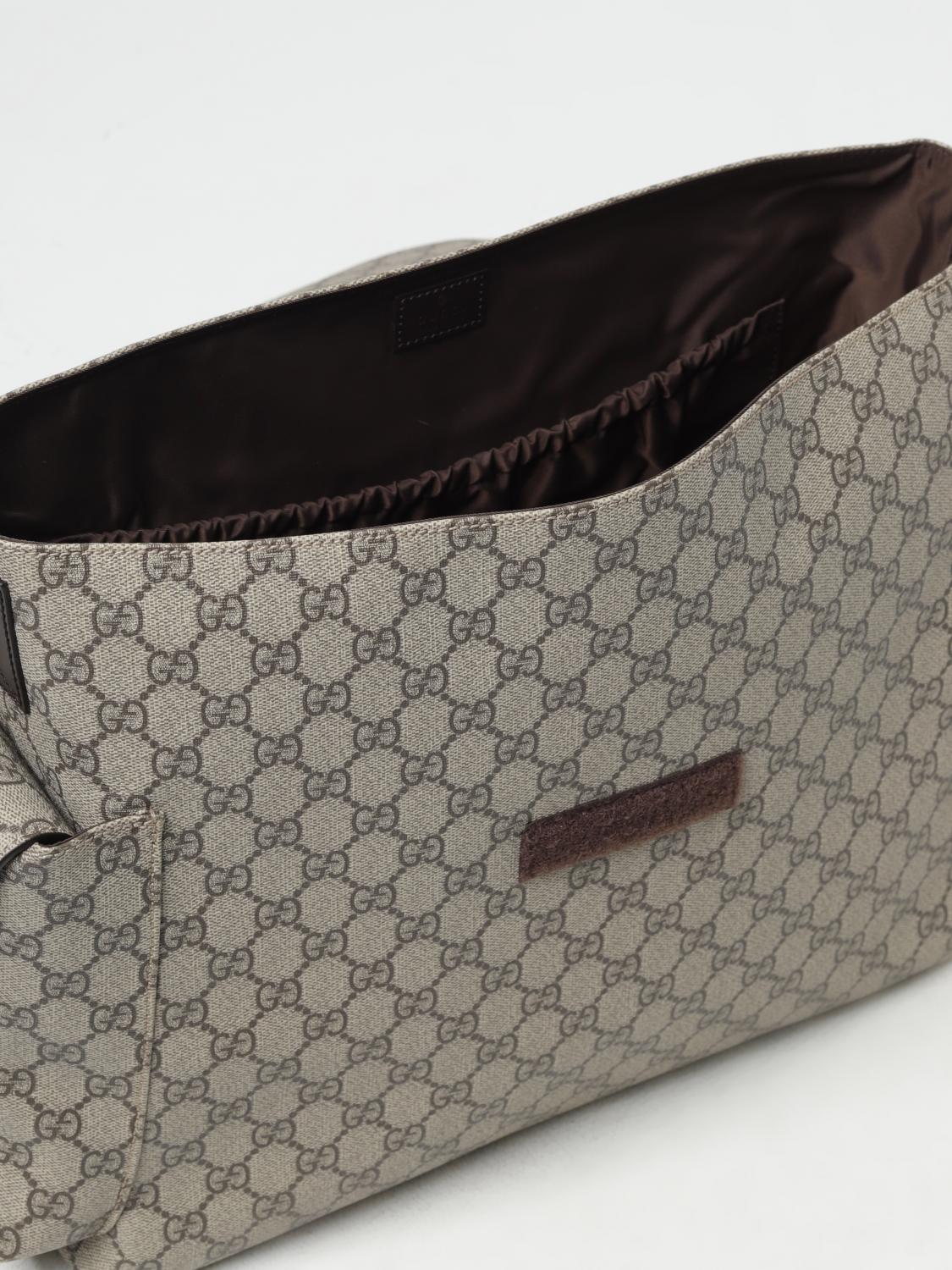 GUCCI ACCESSOIRE: Wickeltasche Gucci aus GG Supreme Stoff, Beige - Img 4