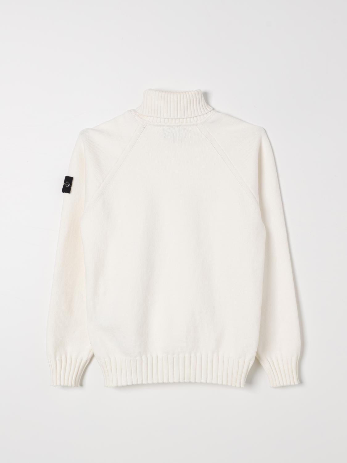 STONE ISLAND JUNIOR SWEATER: Sweater kids Stone Island Junior, White - Img 2