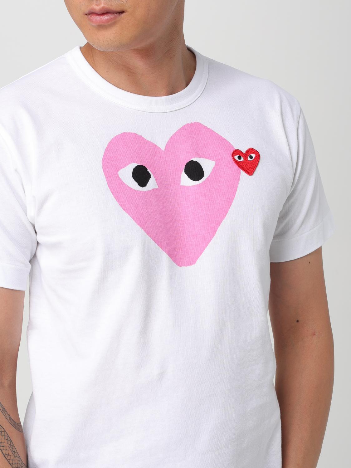 COMME DES GARÇONS PLAY Tシャツ: ポロシャツ メンズ Comme Des Garçons Play, ピンク - Img 3