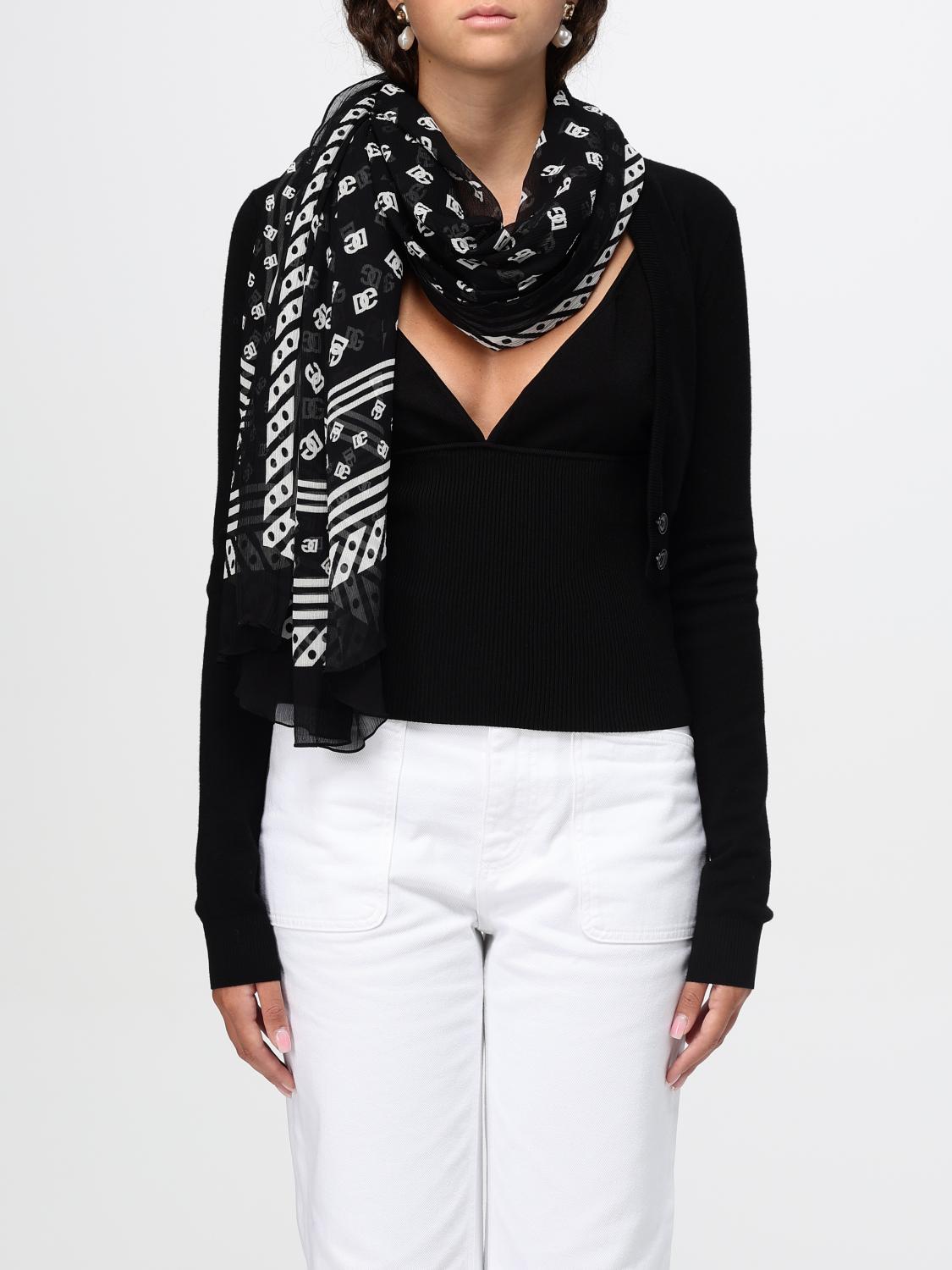 Dolce & Gabbana Scarf woman - Black | FS182AGDB8B | GIGLIO.COM