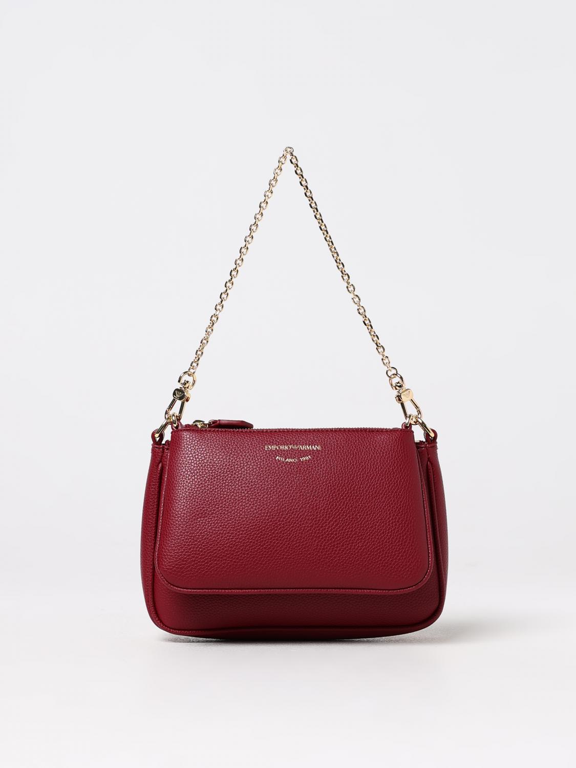 EMPORIO ARMANI MINI BAG: Shoulder bag woman Emporio Armani, Wine - Img 1