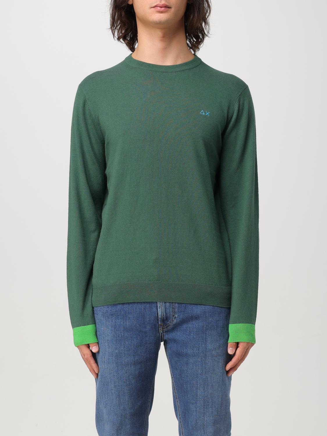 SUN 68 SWEATER: Sweatshirt men SUN68, Green - Img 1