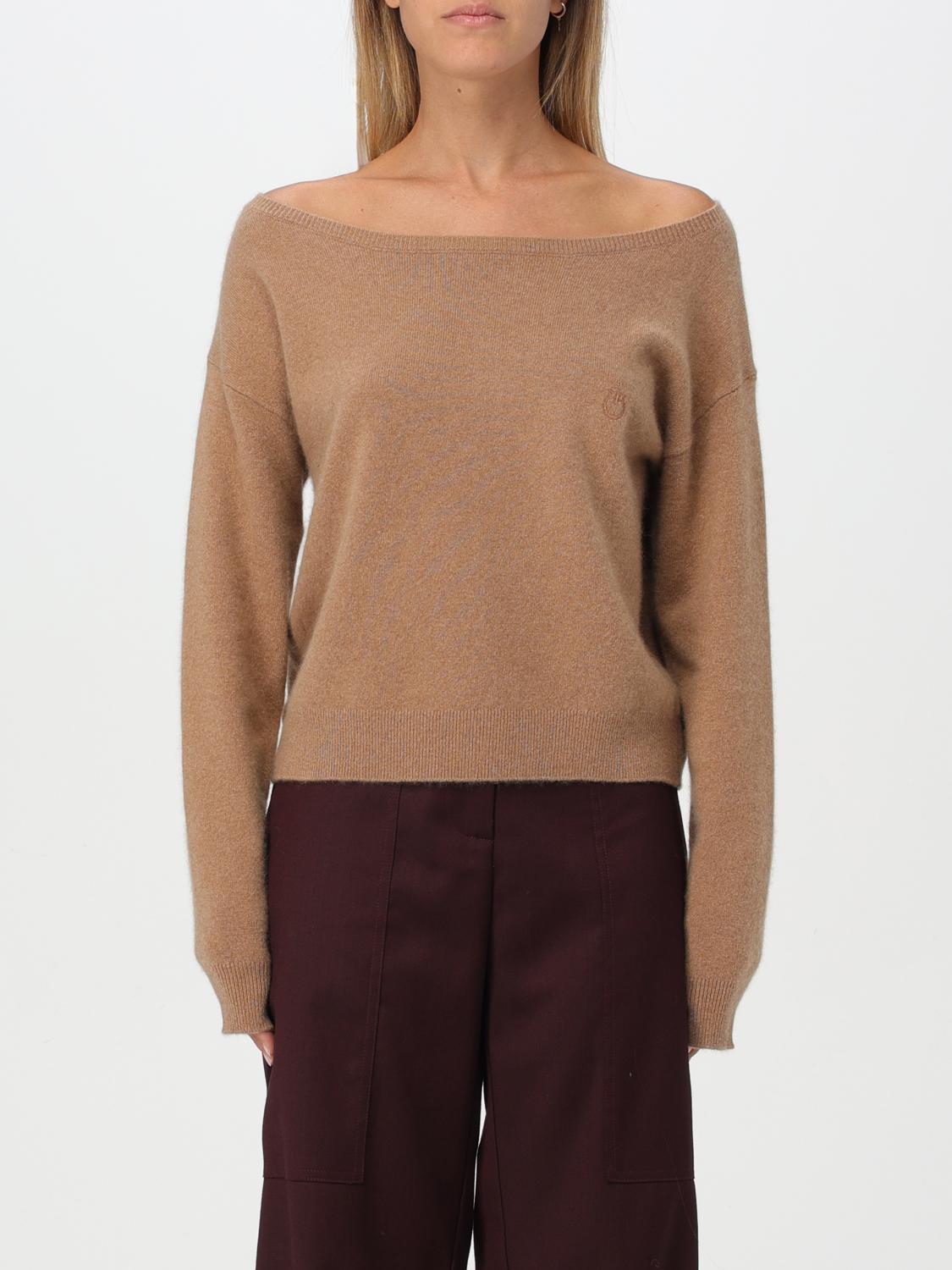 PINKO MAGLIA: Maglione Pinko in misto cashmere , Cammello - Img 1