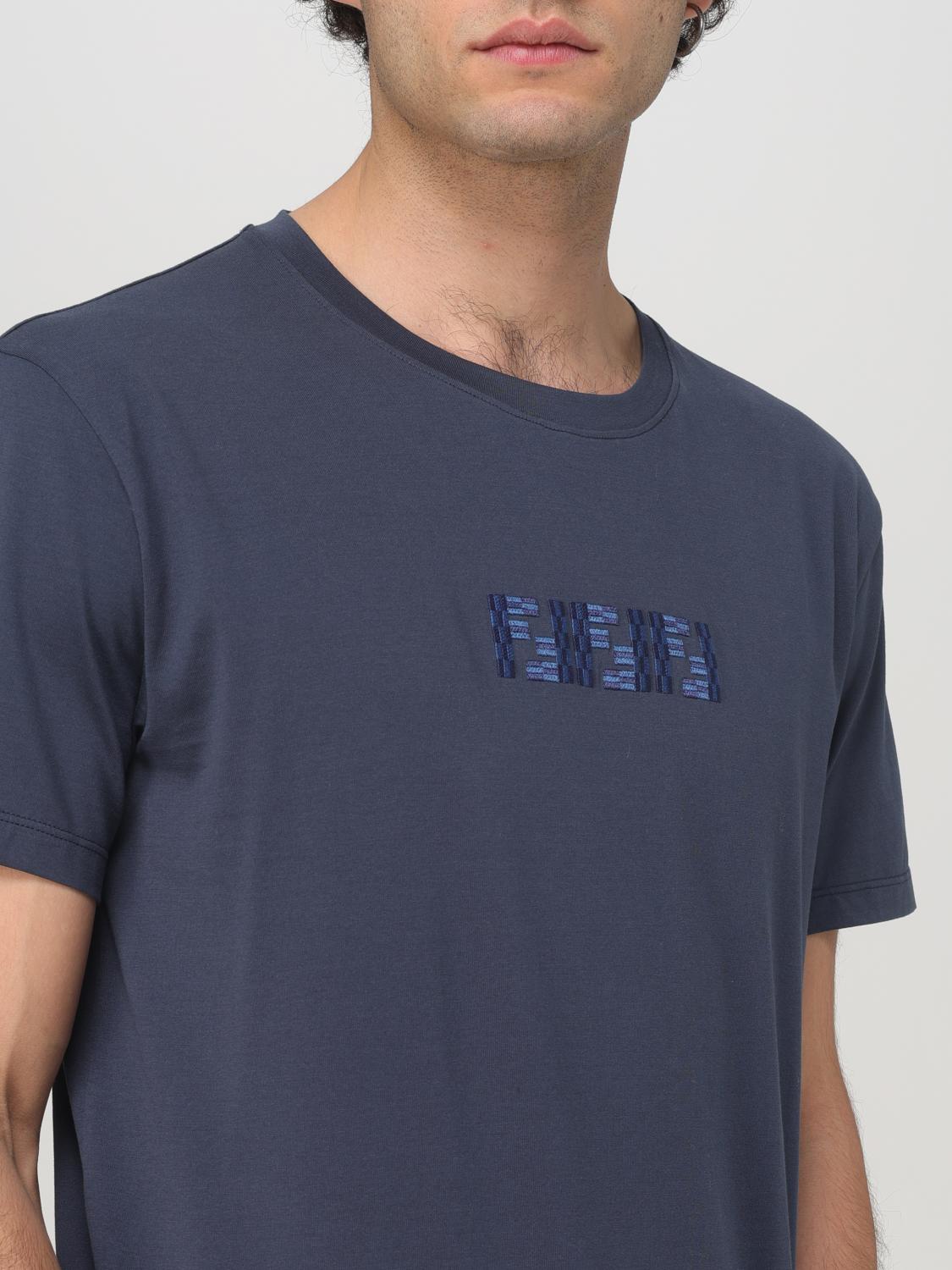 FENDI T-SHIRT: T-shirt men Fendi, Blue - Img 5