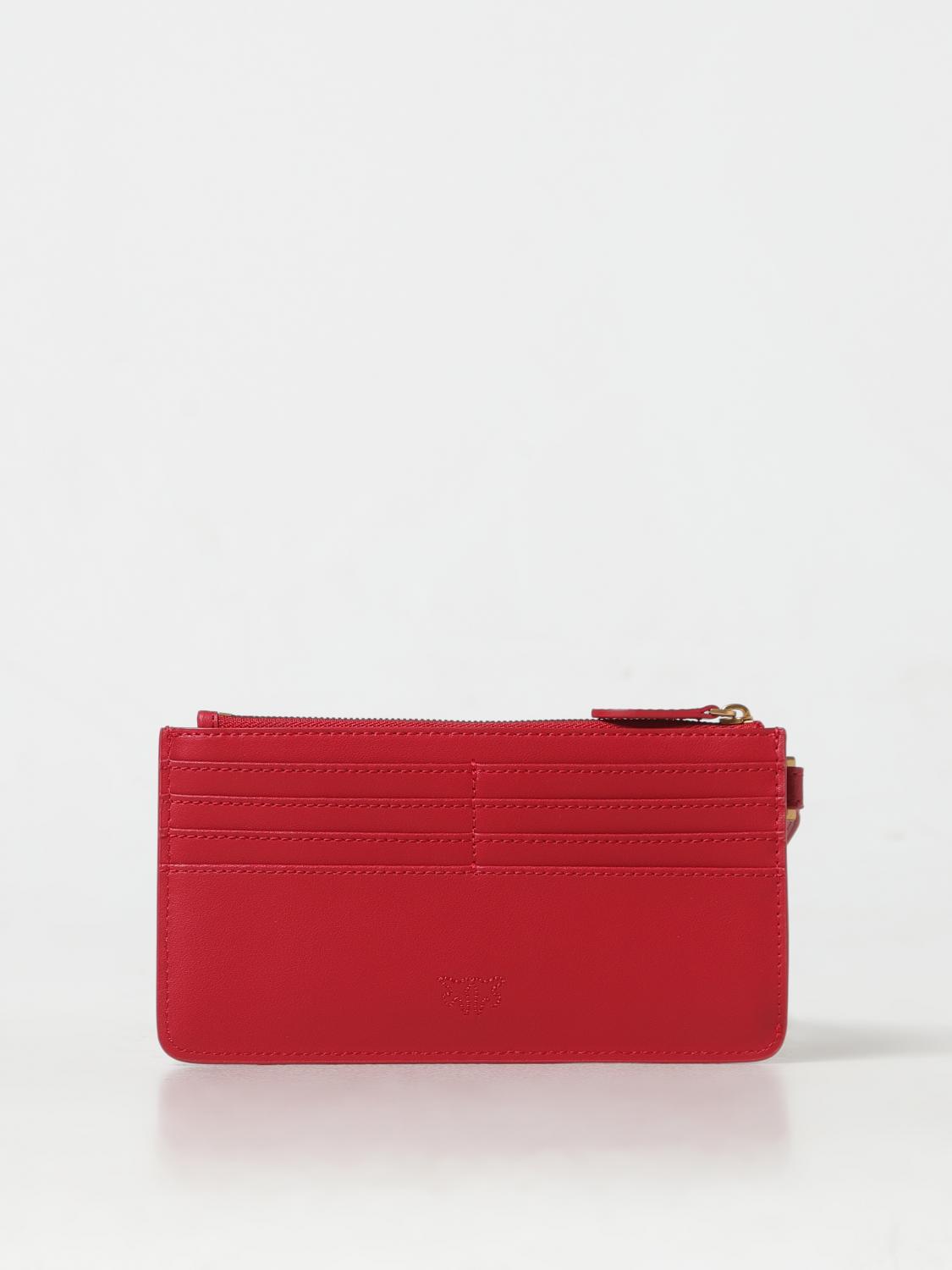 PINKO PORTAFOGLIO: Portafoglio Pinko in pelle , Rosso - Img 2