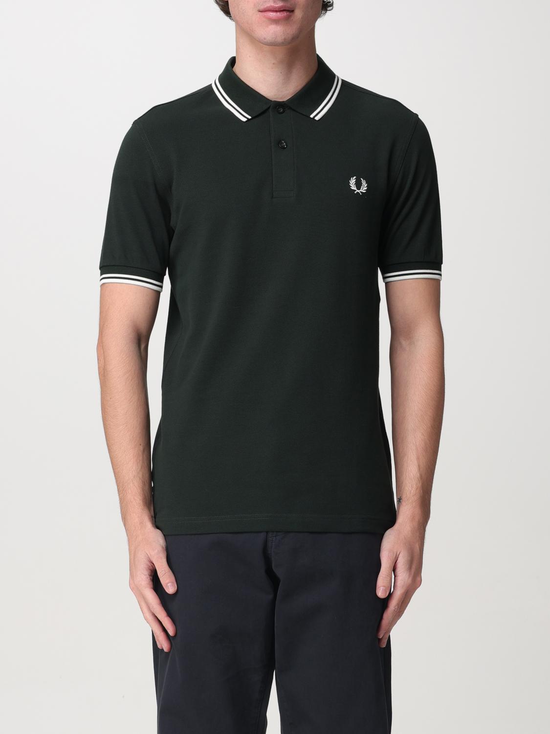 FRED PERRY POLO SHIRT: T-shirt men Fred Perry, Bottle Green - Img 1