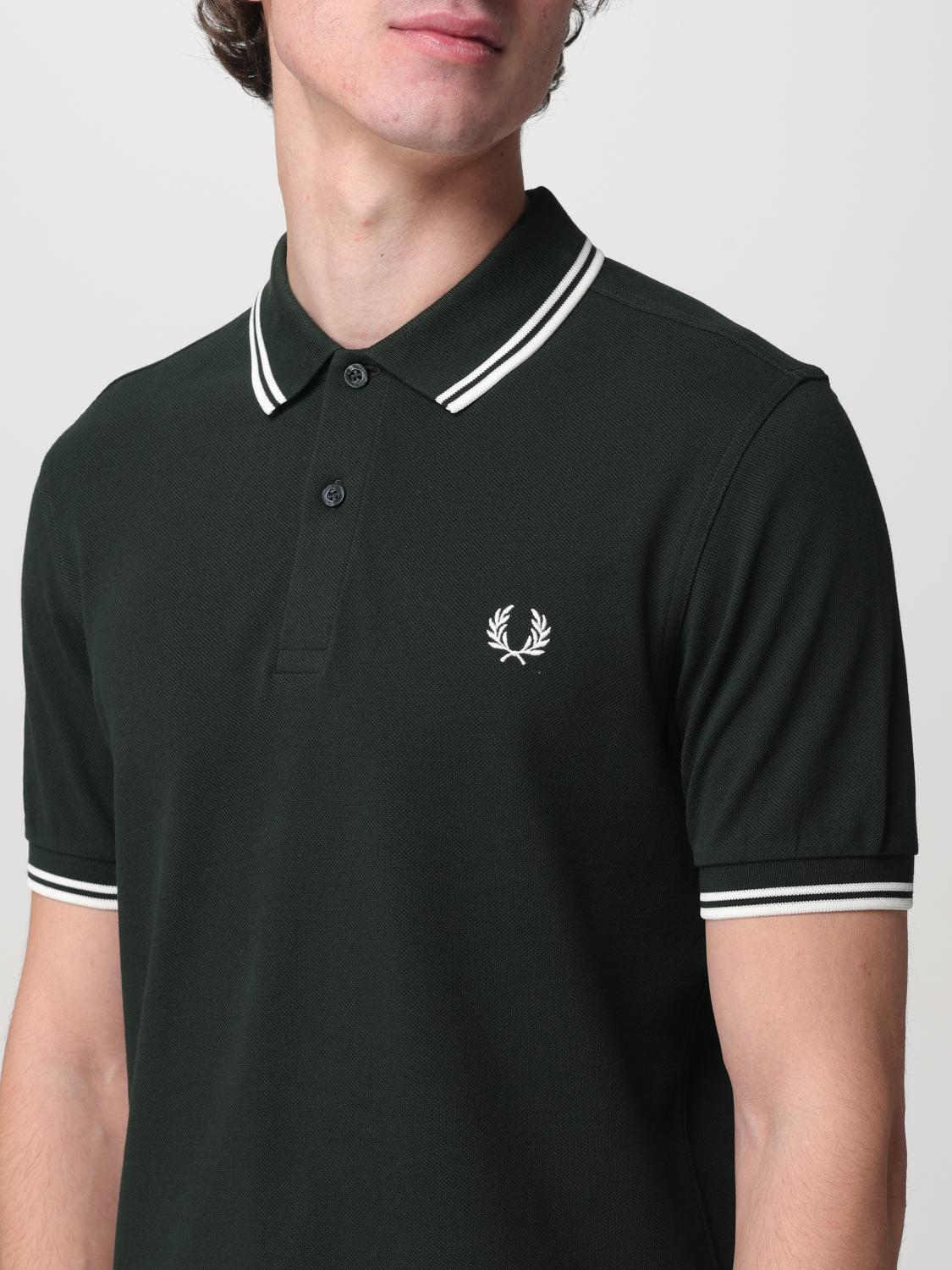 FRED PERRY POLO SHIRT: T-shirt men Fred Perry, Bottle Green - Img 3