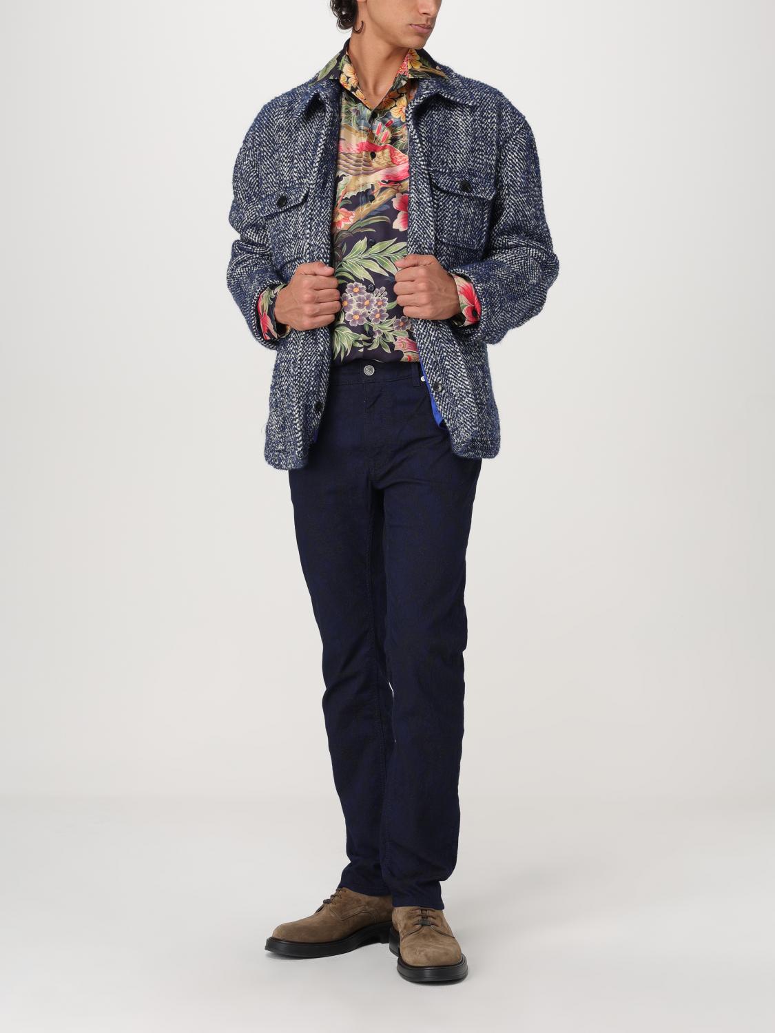 ETRO JACKET: Coat men Etro, Blue - Img 2