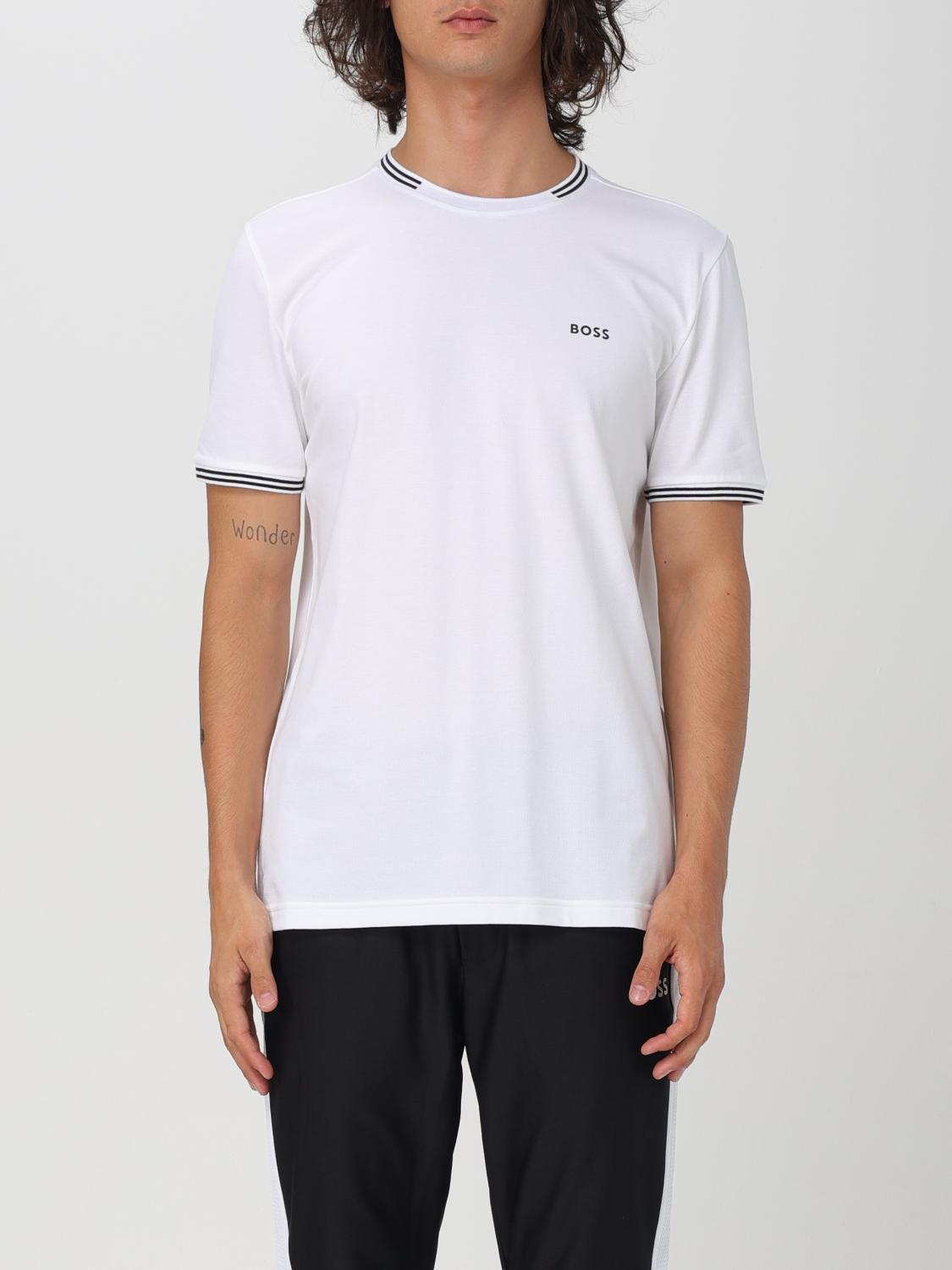 BOSS CAMISETA: Camiseta Boss de algodón con logo, Blanco - Img 1