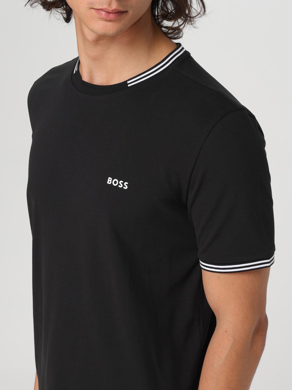 BOSS T-SHIRT: Boss Cotton T-shirt with Logo, Black - Img 3