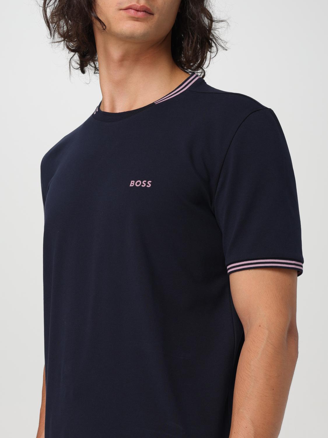 BOSS CAMISETA: Camiseta Boss de algodón con logo, Azul Oscuro - Img 3