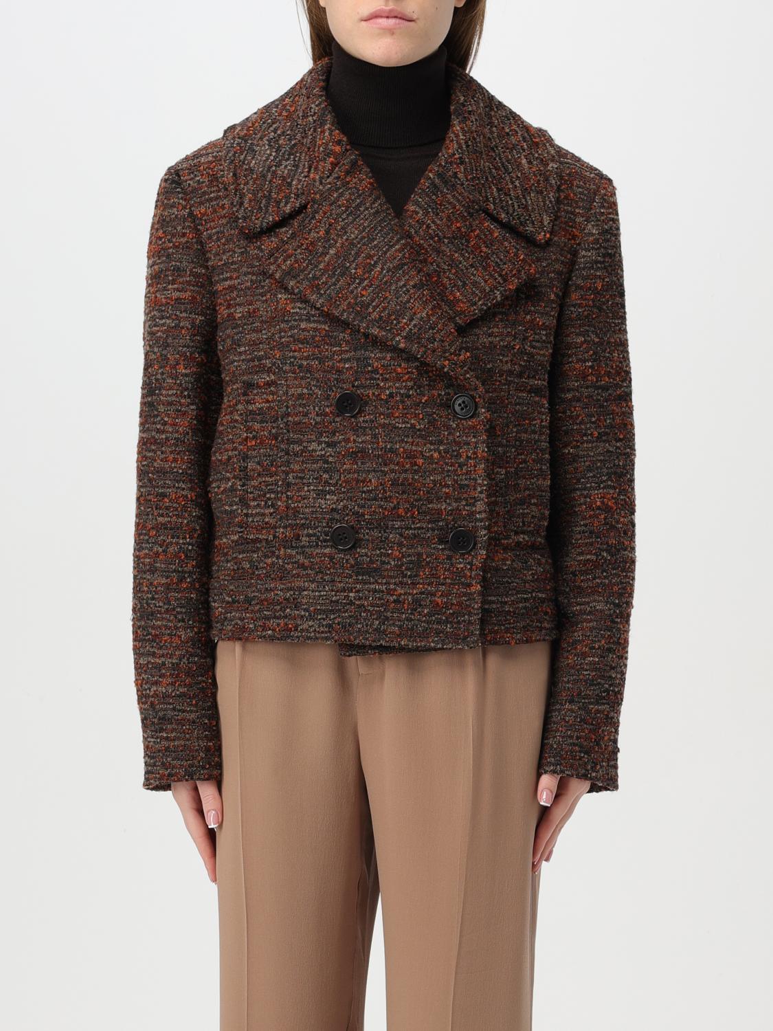 Giglio Cappotto Alberta Ferretti in tweed di cotone e lana