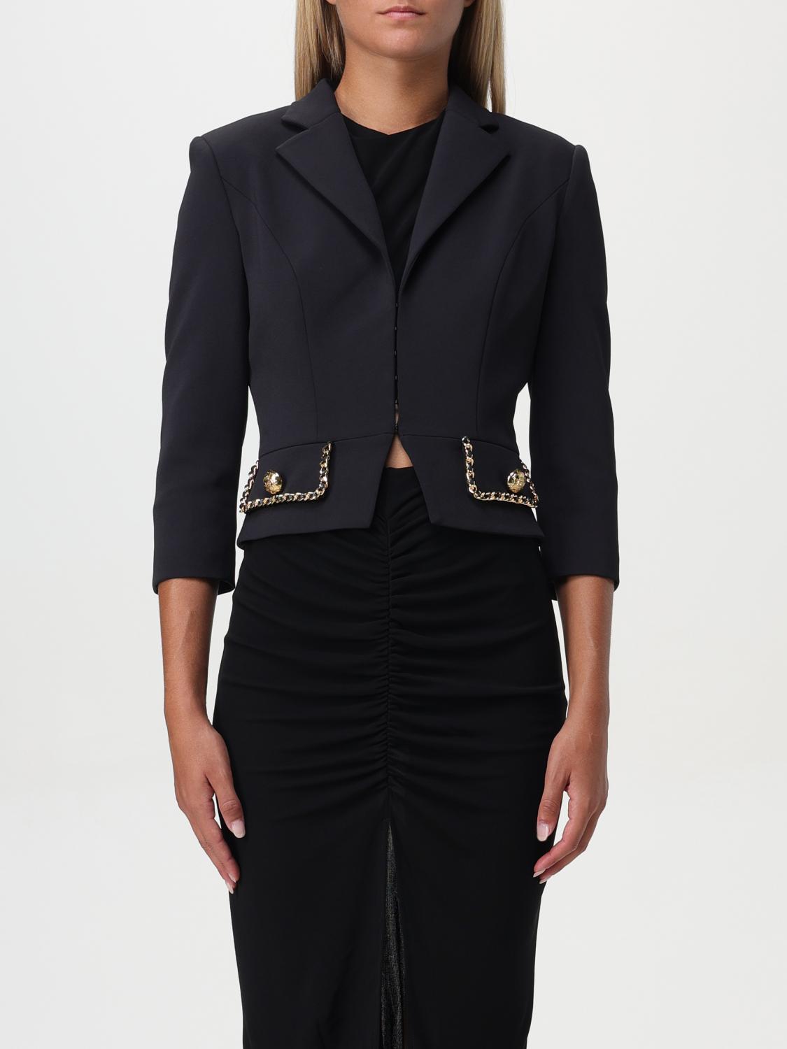 ELISABETTA FRANCHI BLAZER: Elisabetta Franchi crêpe blazer, Black - Img 1
