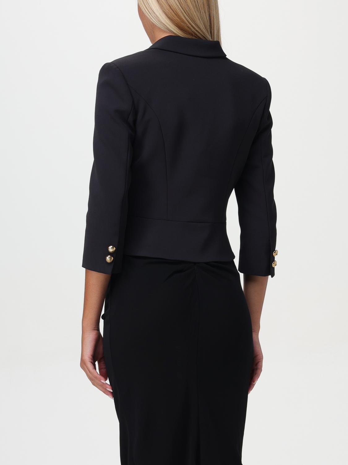 ELISABETTA FRANCHI BLAZER: Elisabetta Franchi crêpe blazer, Black - Img 2
