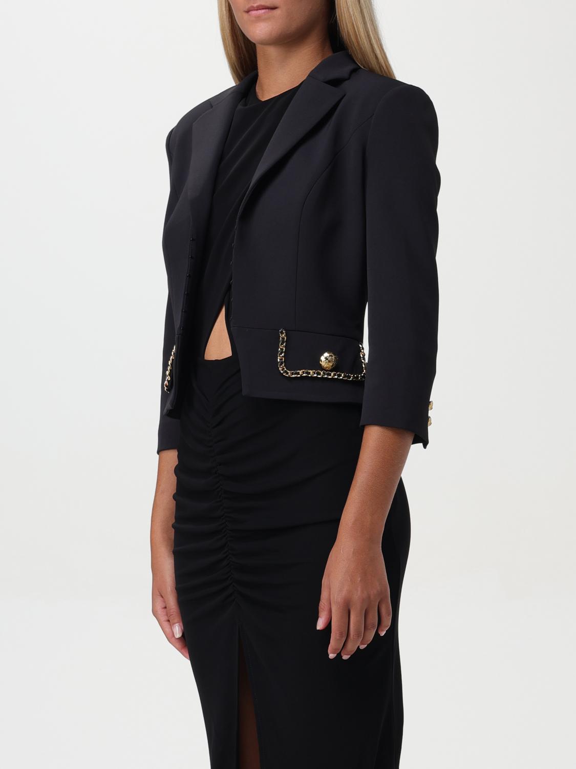 ELISABETTA FRANCHI BLAZER: Elisabetta Franchi crêpe blazer, Black - Img 3