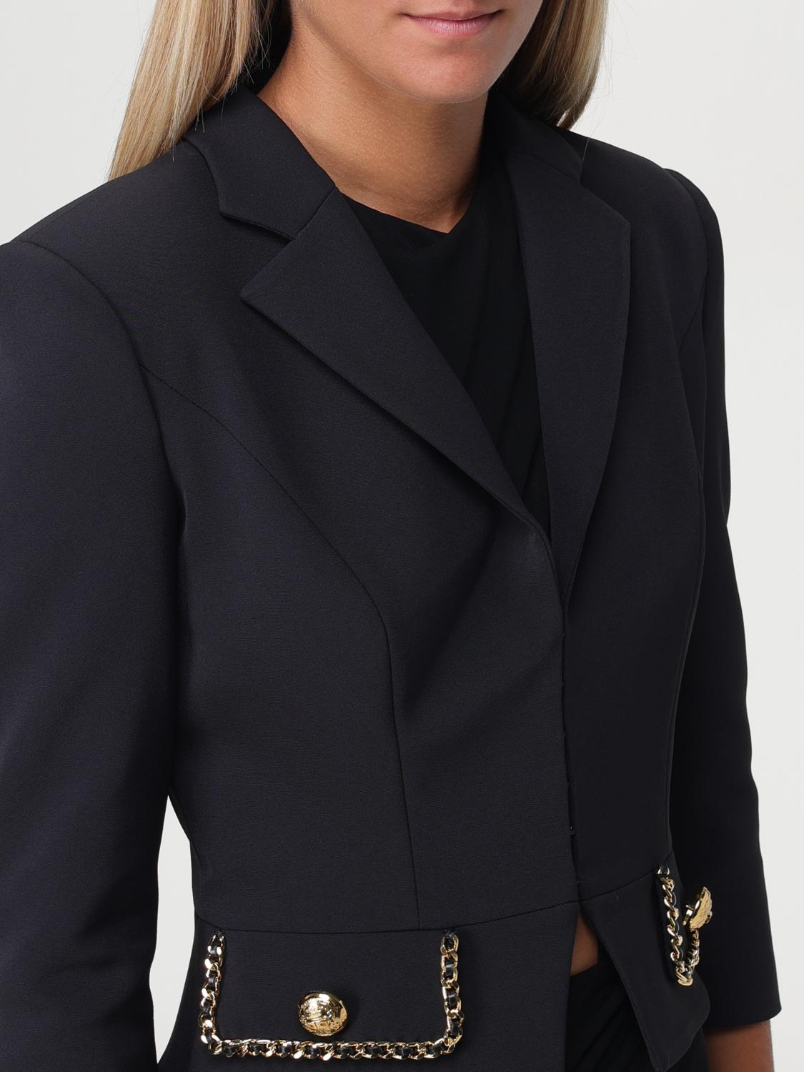 ELISABETTA FRANCHI BLAZER: Elisabetta Franchi crêpe blazer, Black - Img 4