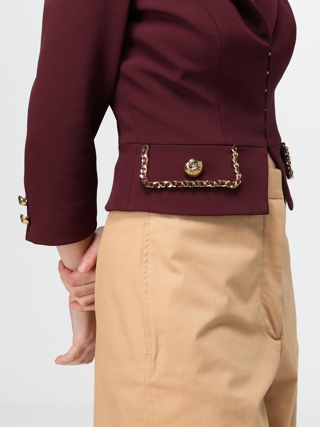 ELISABETTA FRANCHI AMERICANA: Chaqueta mujer Elisabetta Franchi, Rojo - Img 3