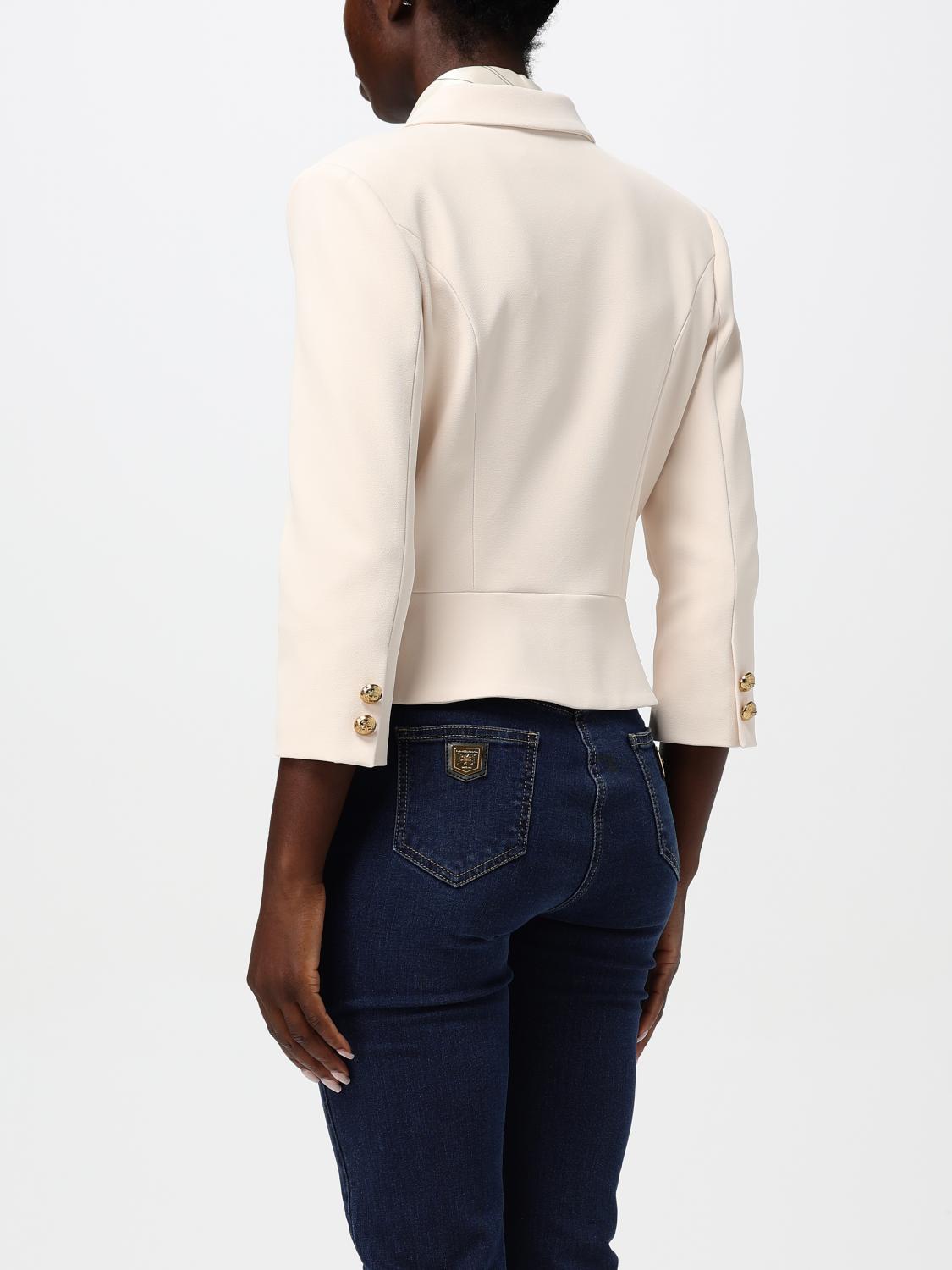 ELISABETTA FRANCHI AMERICANA: Chaqueta mujer Elisabetta Franchi, Mantequilla - Img 2