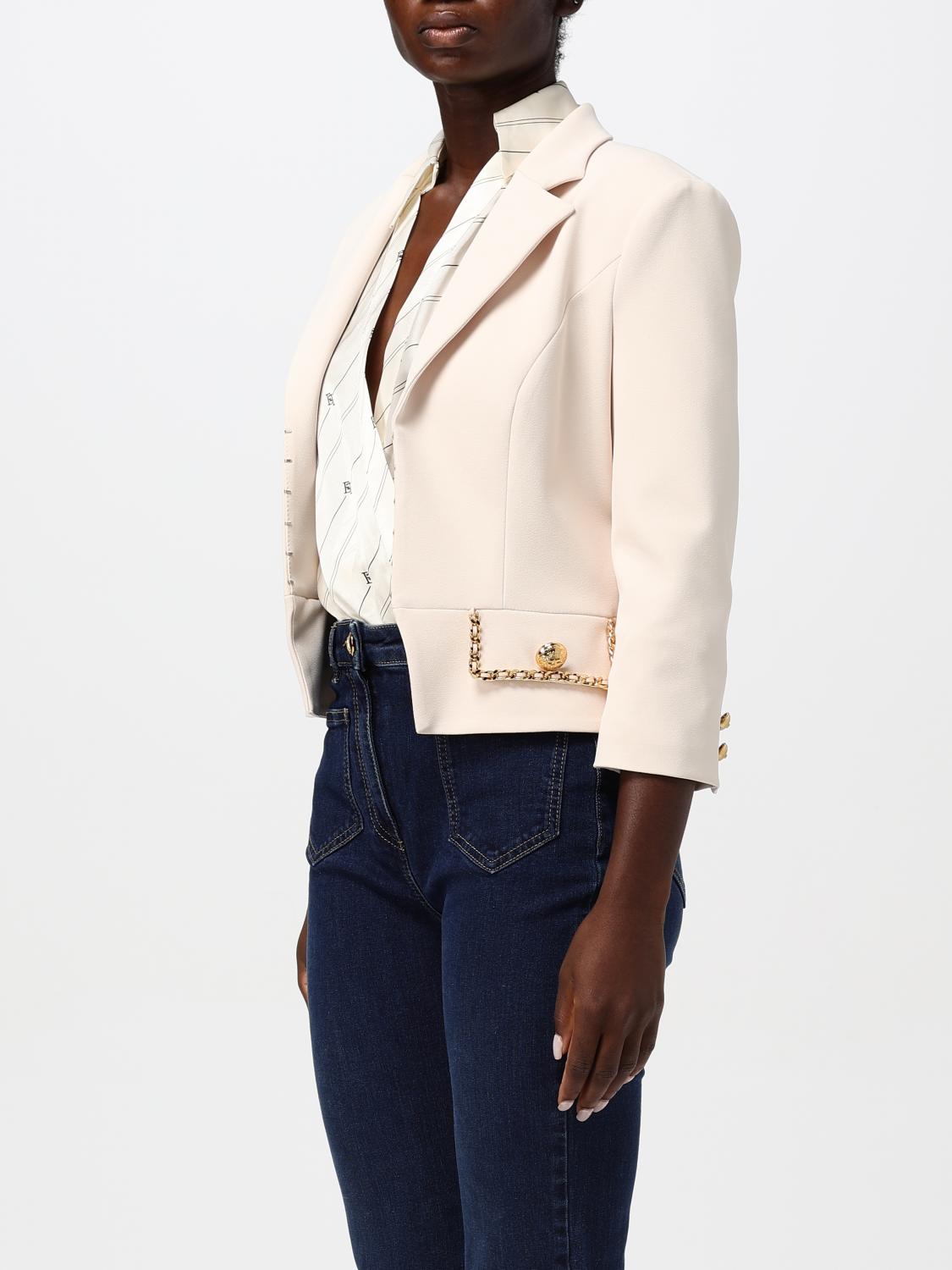 ELISABETTA FRANCHI AMERICANA: Chaqueta mujer Elisabetta Franchi, Mantequilla - Img 3