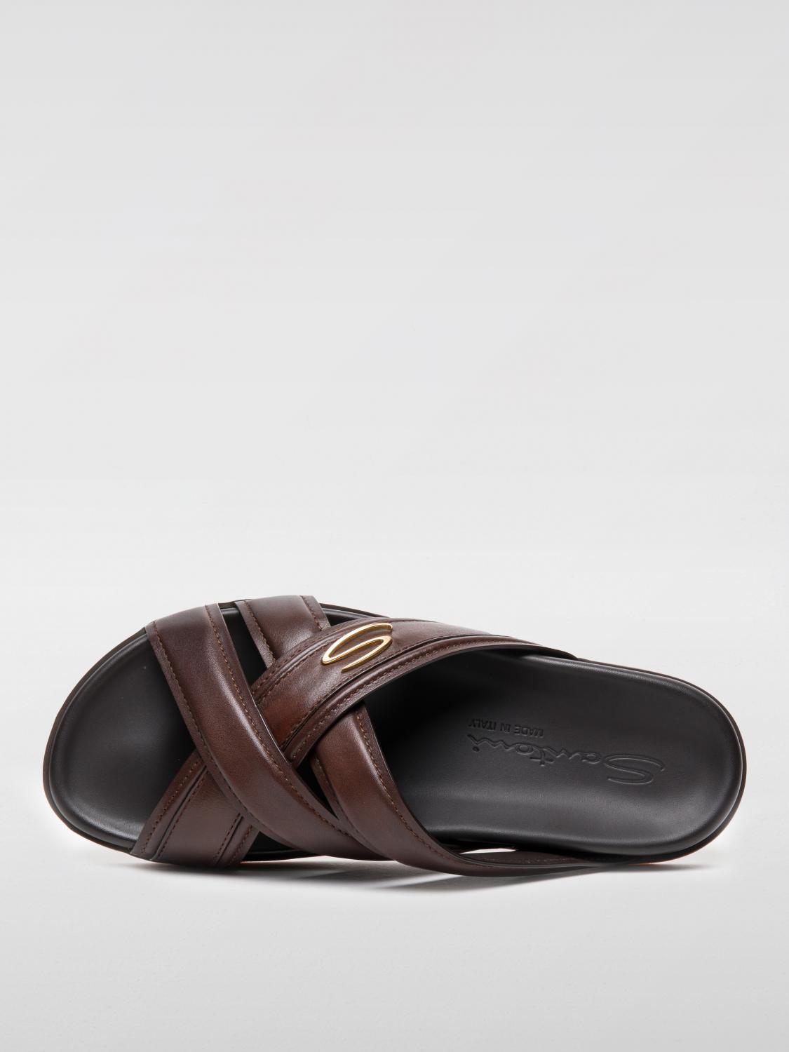 SANTONI 샌들: 샌들 남성 Santoni, 브라운 - Img 3