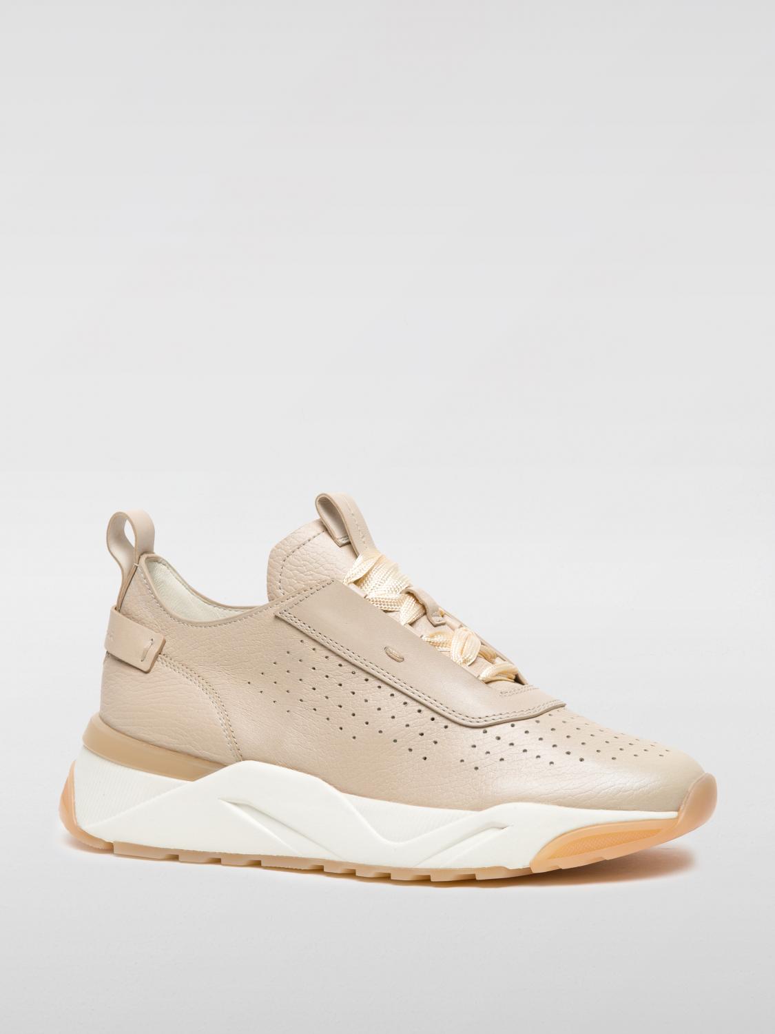 SANTONI SNEAKERS: Sneakers Santoni in pelle traforata , Bianco - Img 2