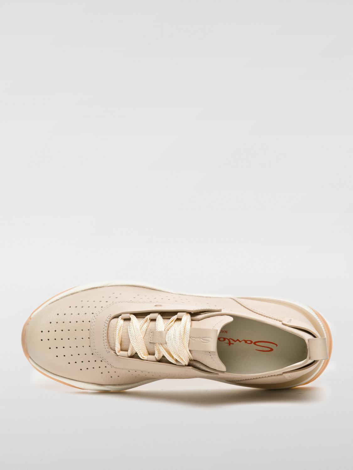 SANTONI SNEAKERS: Sneakers Santoni in pelle traforata , Bianco - Img 3