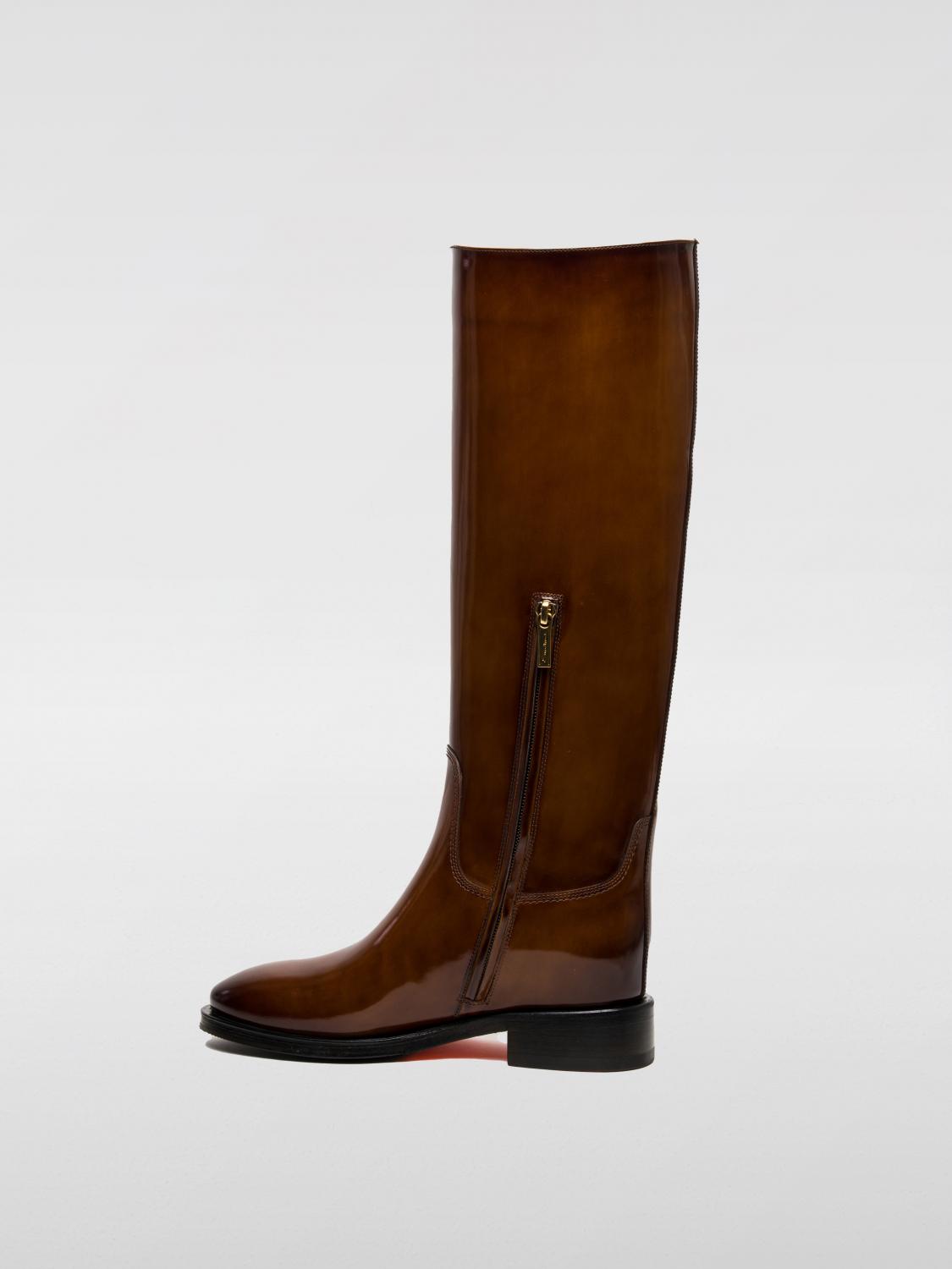 SANTONI STIVALI: Stivale Santoni in pelle spazzolata , Marrone - Img 3