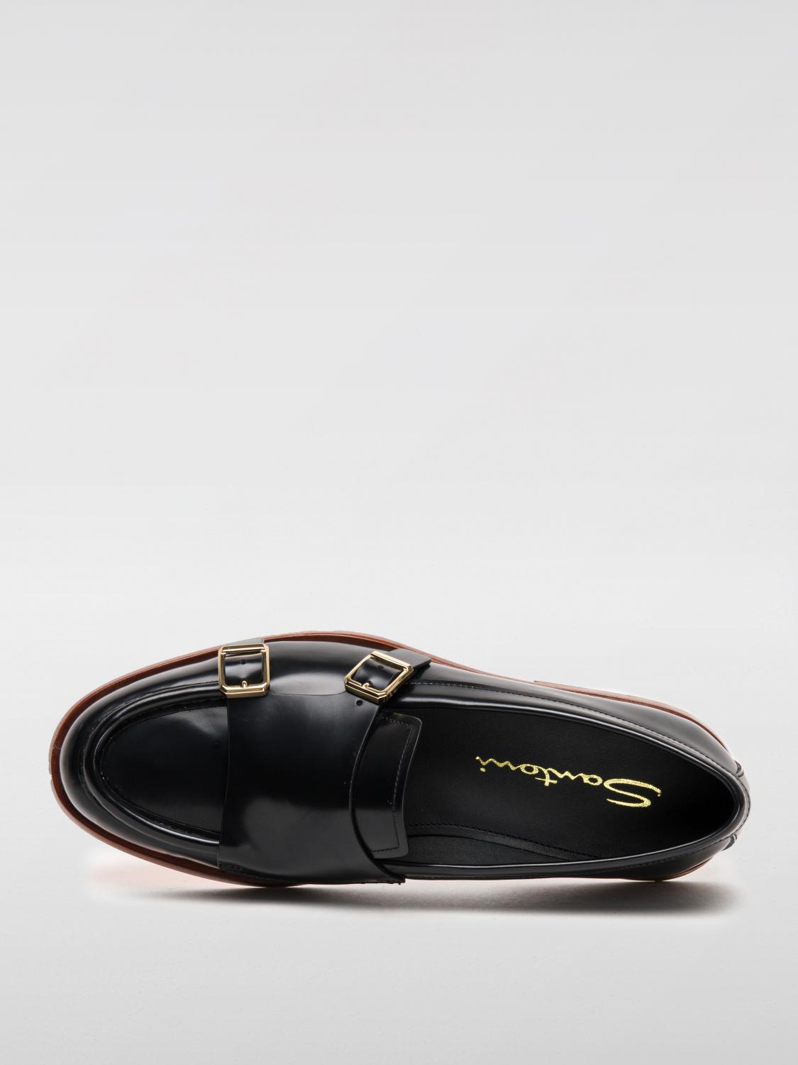 SANTONI ОКСФОРДЫ: Туфли Monk Strap Santoni из матовой кожи, Черный - Img 3