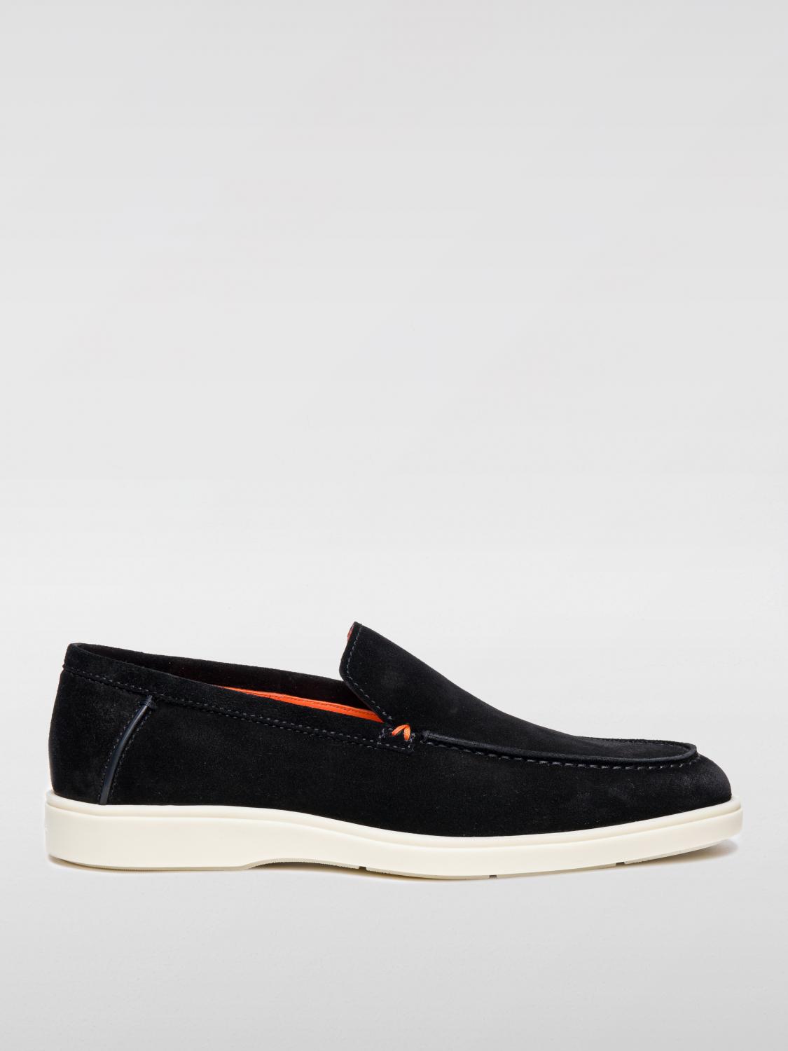 SANTONI MOCASSINI: Mocassino Santoni in camoscio , Nero - Img 1