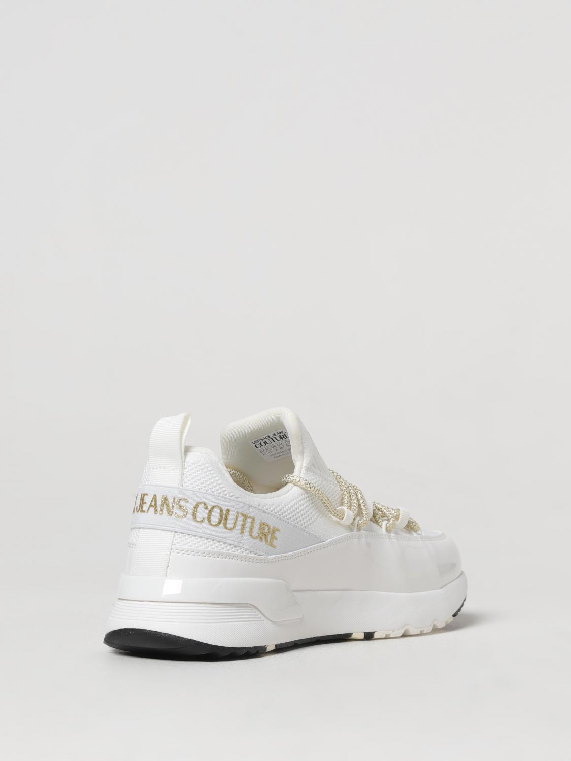 VERSACE JEANS COUTURE SNEAKERS: Sneakers Versace Jeans Couture in vernice e mesh , Bianco - Img 3