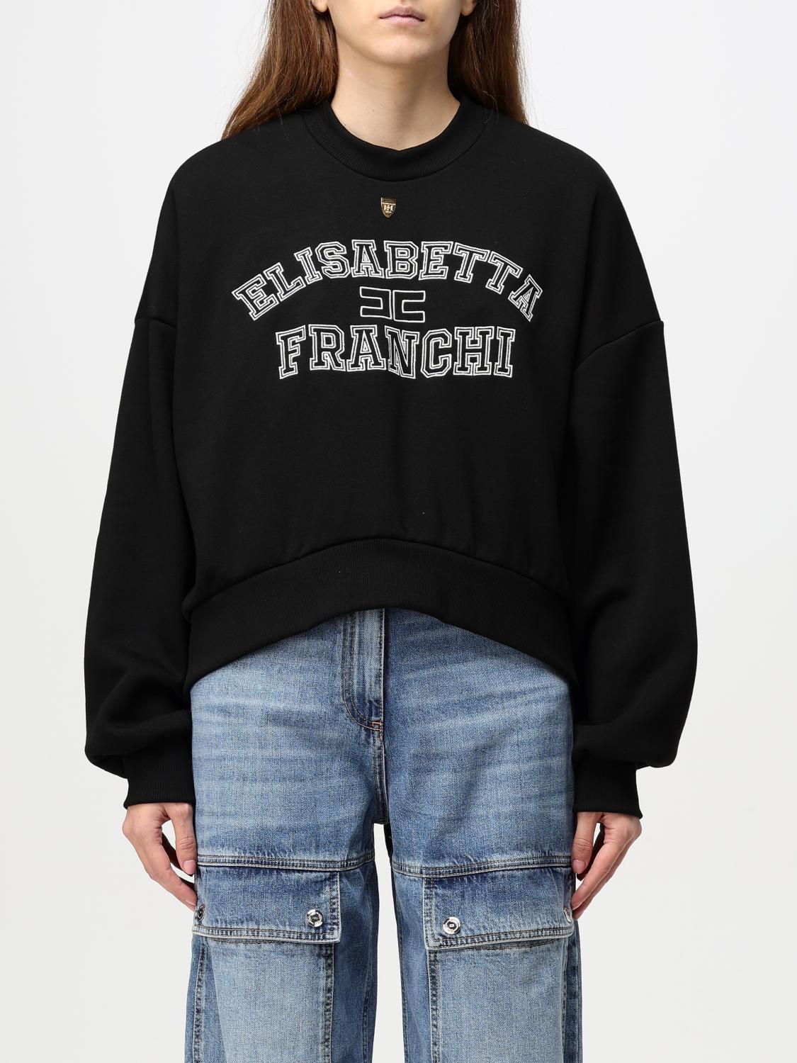 ELISABETTA FRANCHI SWEATSHIRT: Sweater woman Elisabetta Franchi, Black - Img 1