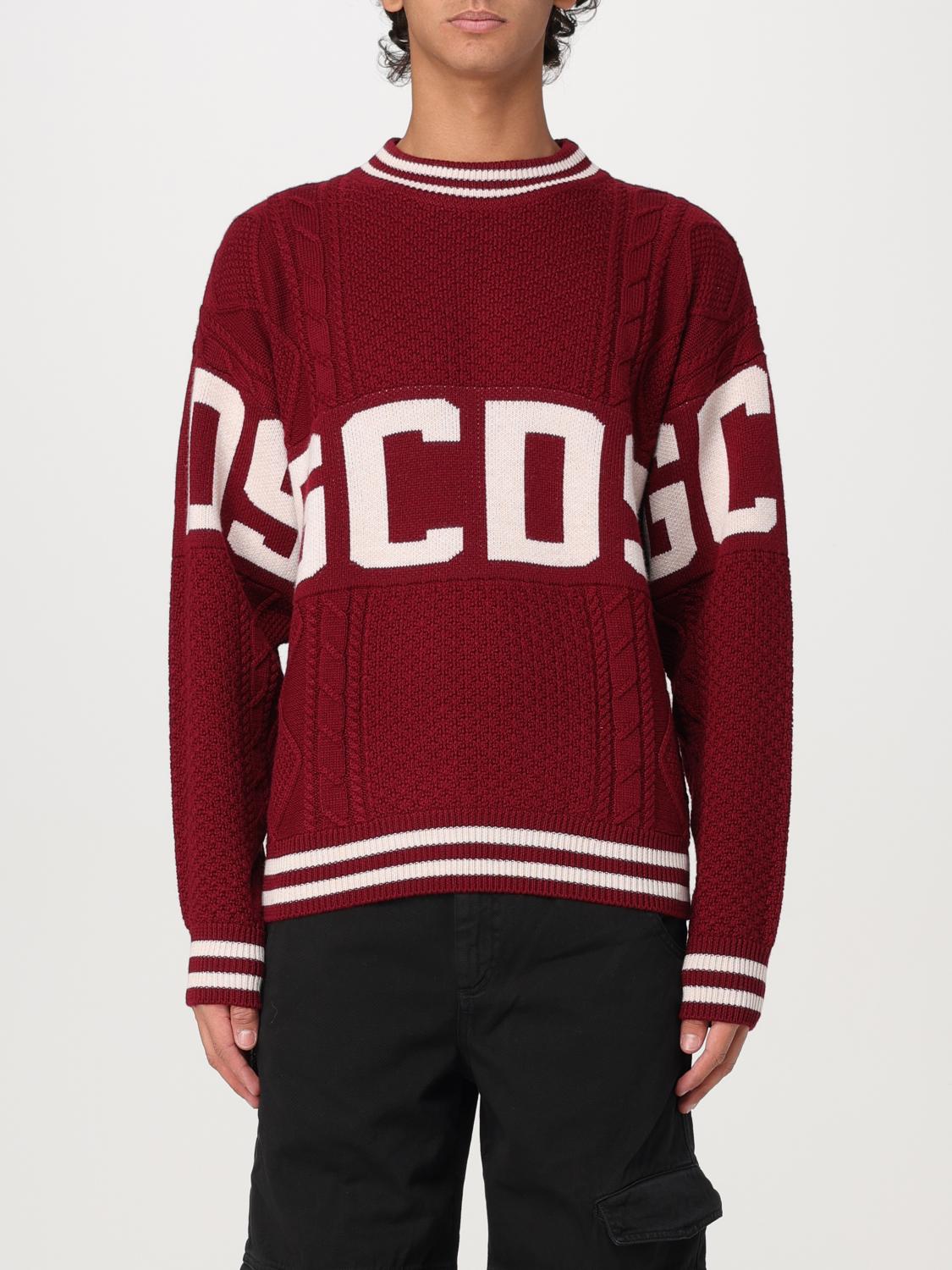 GCDS SWEATER: Sweater men GCDS, Burgundy - Img 1