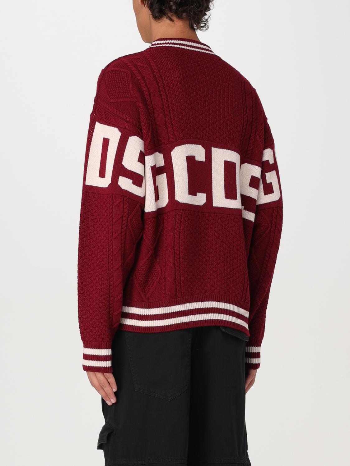 GCDS SWEATER: Sweater men GCDS, Burgundy - Img 2