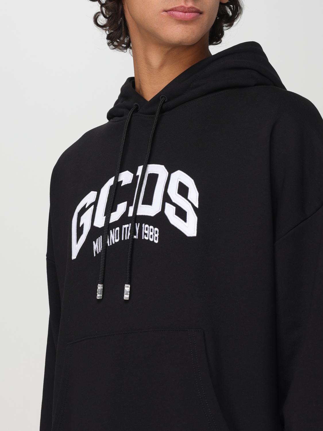 GCDS SWEATSHIRT: GCDS men's hoodie, Black - Img 3