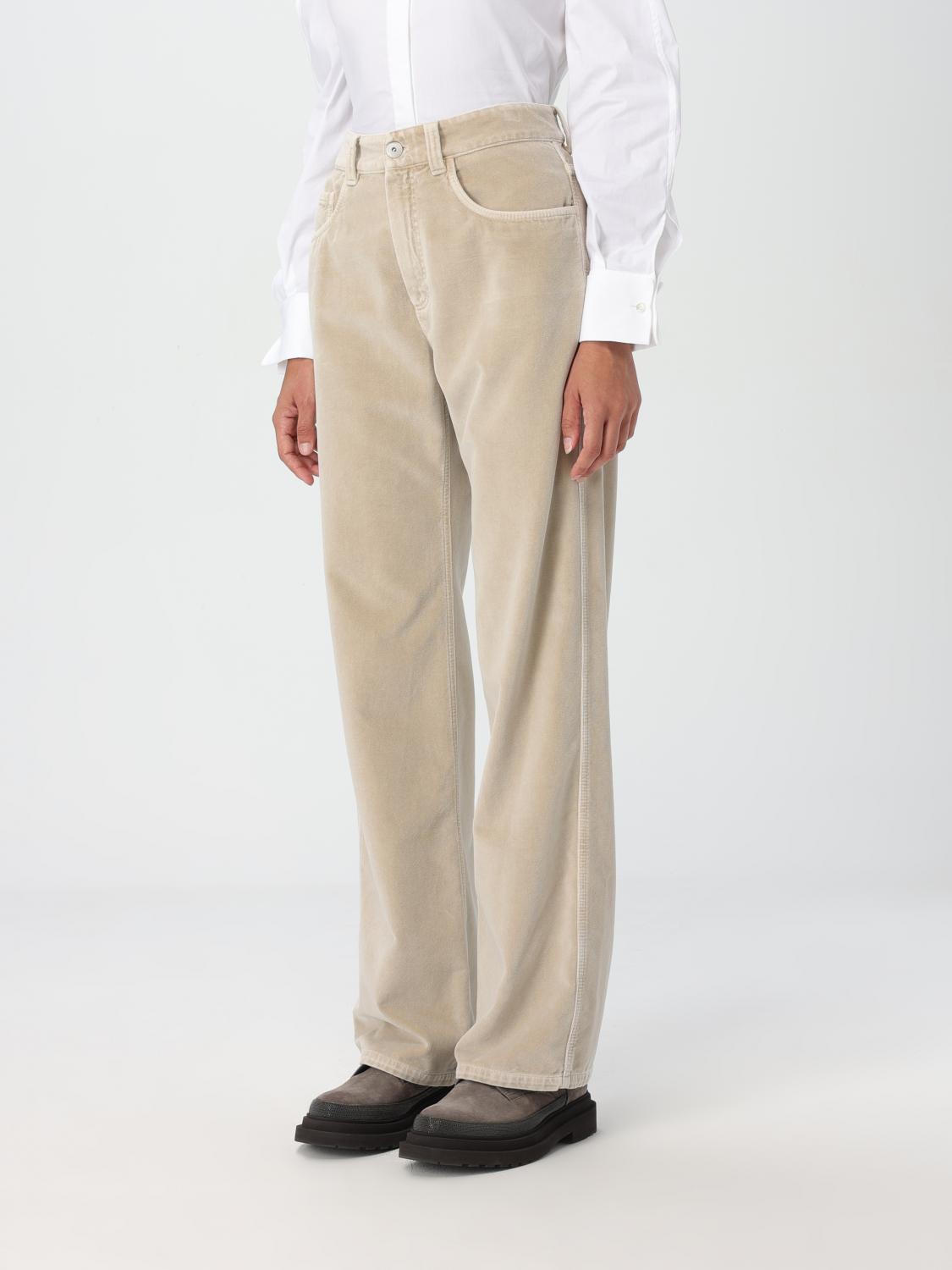 Brunello Cucinelli Trousers woman - Beige | MB105P5951 | GIGLIO.COM