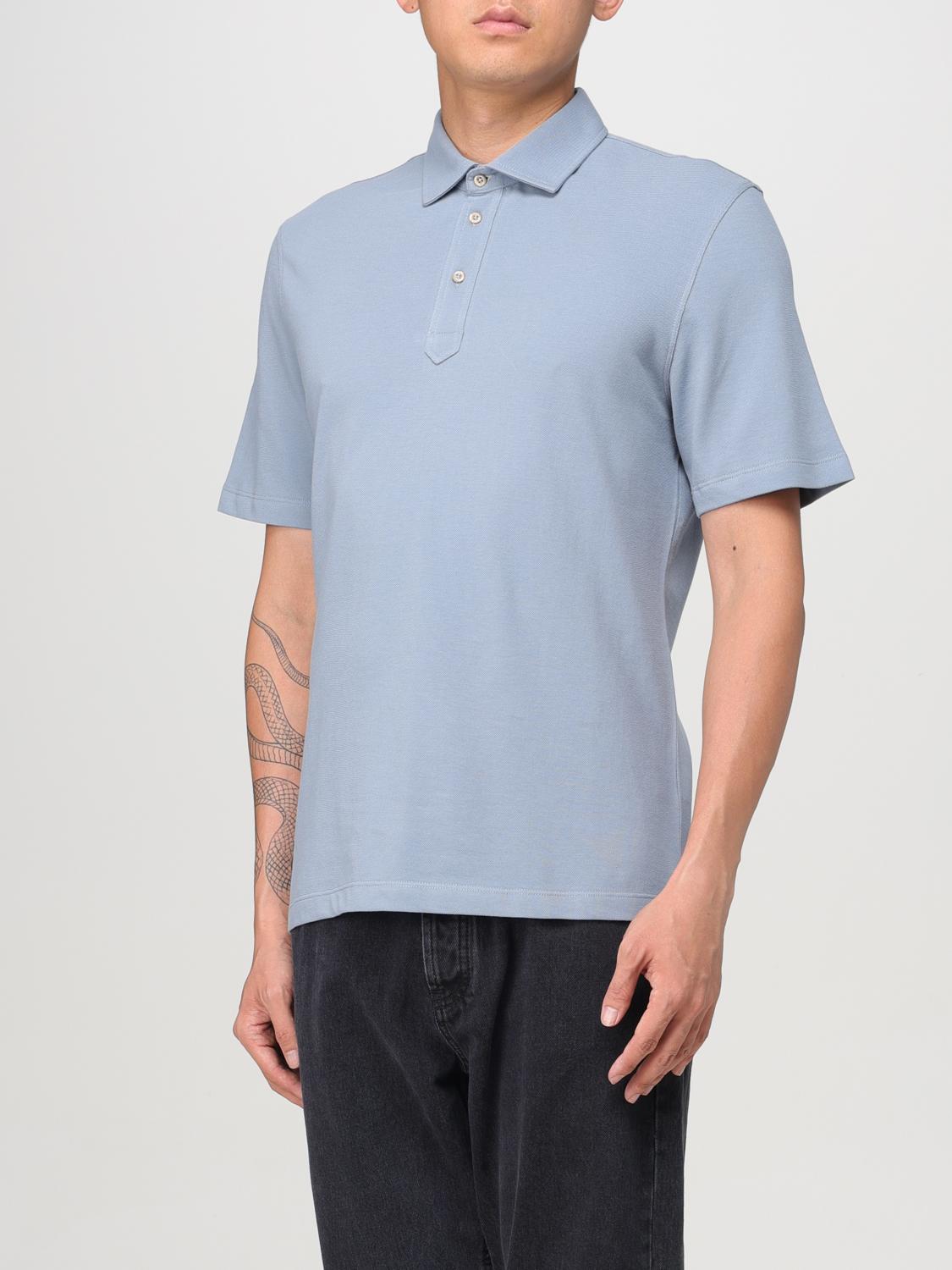 Brunello Cucinelli Polo shirt men - Blue | ME8543936 | GIGLIO.COM