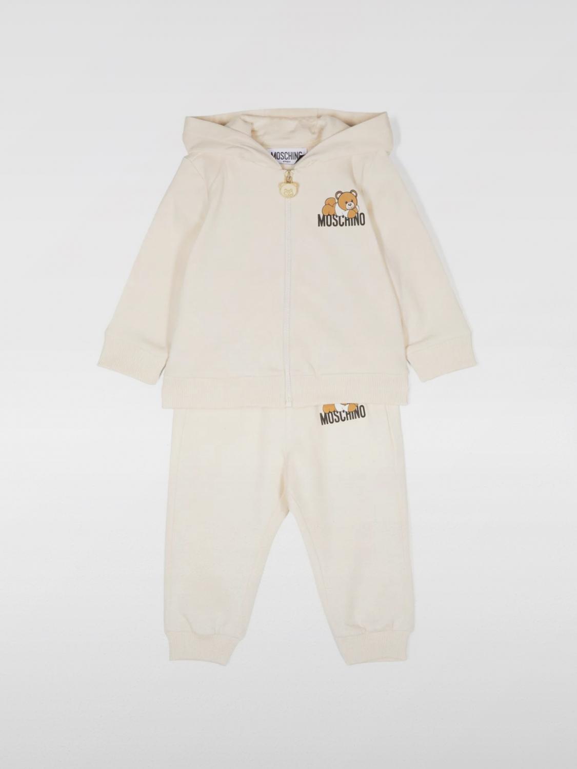 MOSCHINO BABY-OVERALL: Anzug kinder Moschino, Braun - Img 1