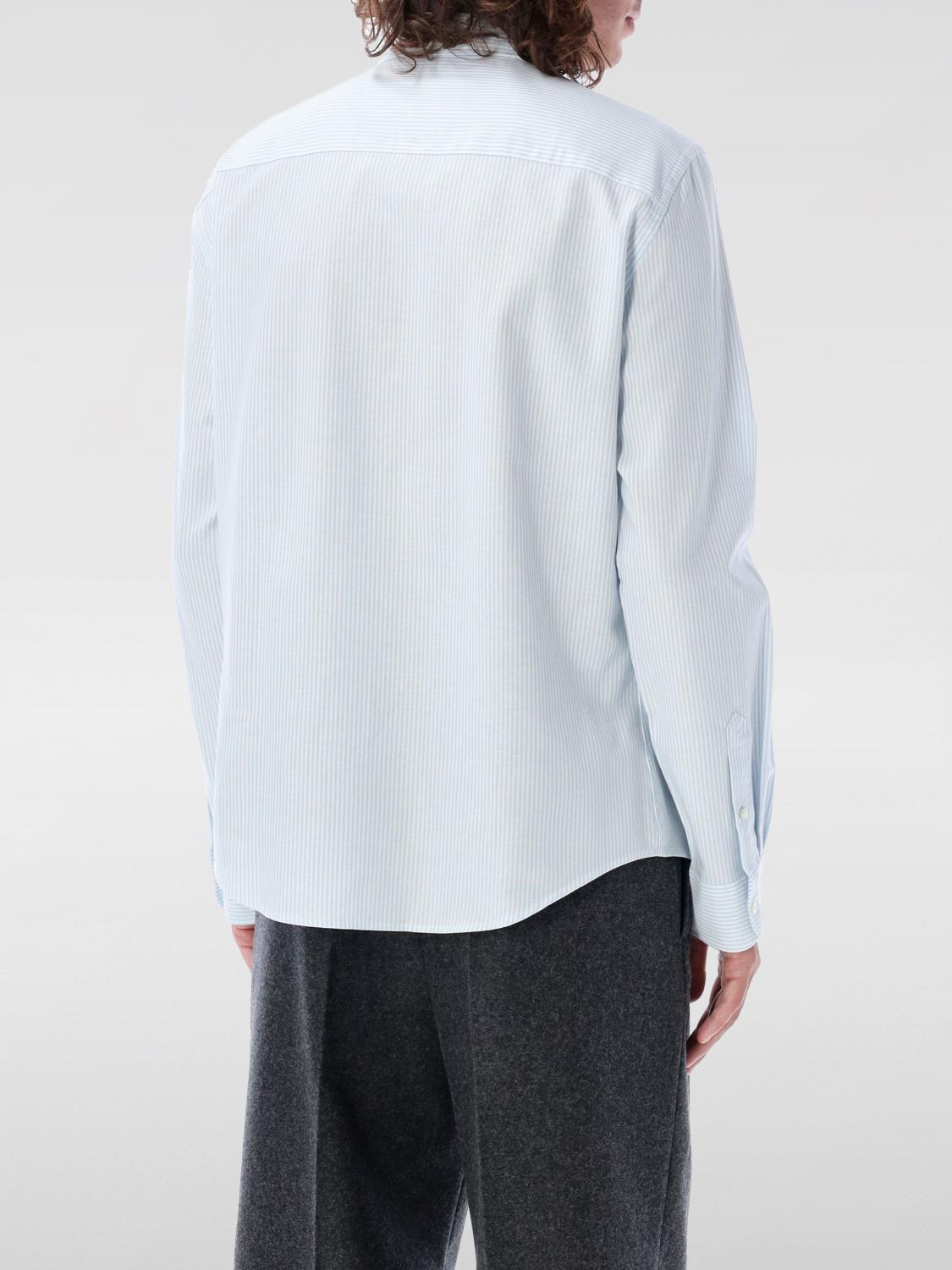 AMI PARIS CAMICIA: Camicia Ami Paris in cotone a righe , Blue - Img 2
