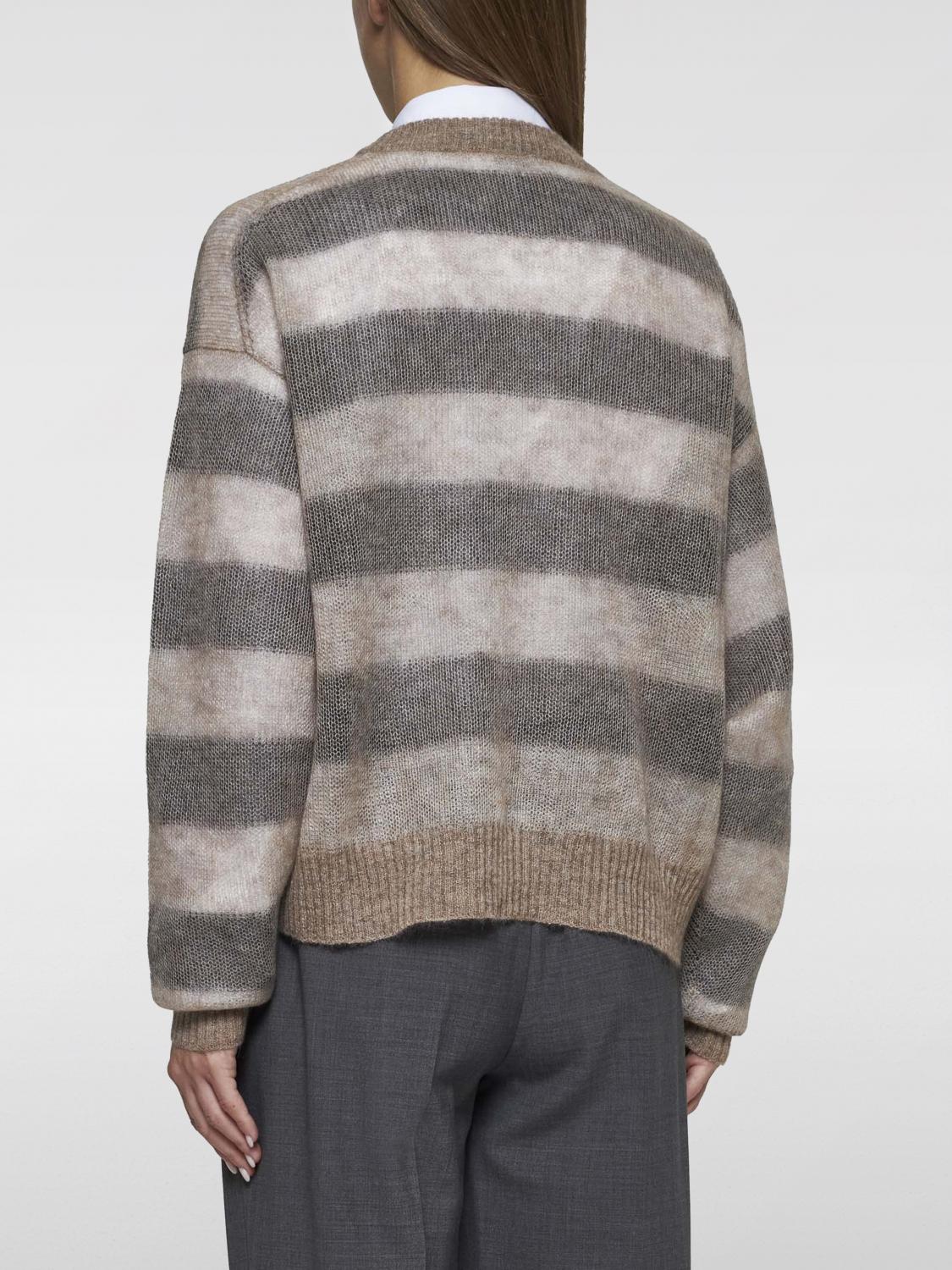 BRUNELLO CUCINELLI MAGLIA: Pullover Brunello Cucinelli in misto lana a righe , Fantasia - Img 2