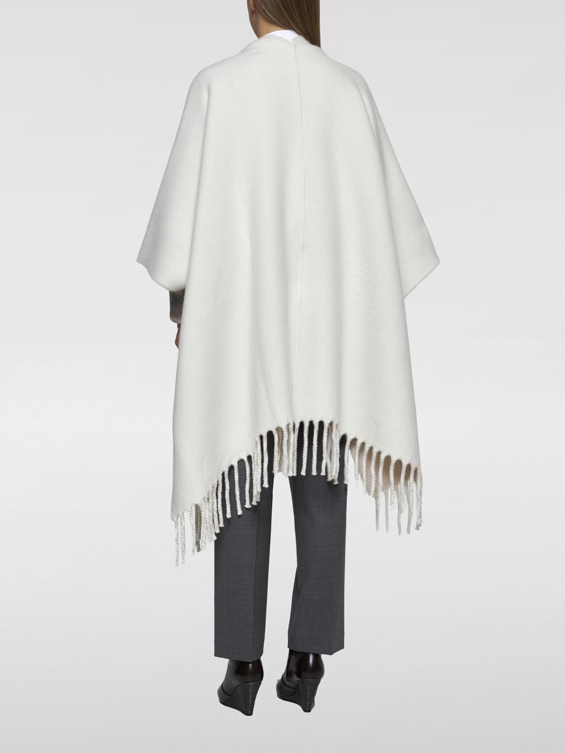 BRUNELLO CUCINELLI MANTELLA: Poncho Brunello Cucinelli in lana e cashmere, Beige - Img 2