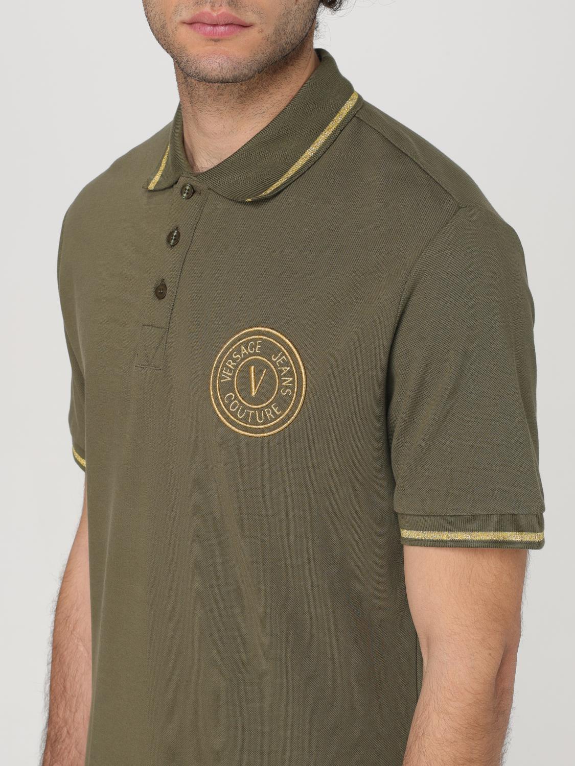 VERSACE JEANS COUTURE POLO SHIRT: Polo shirt men Versace Jeans Couture, Green - Img 3