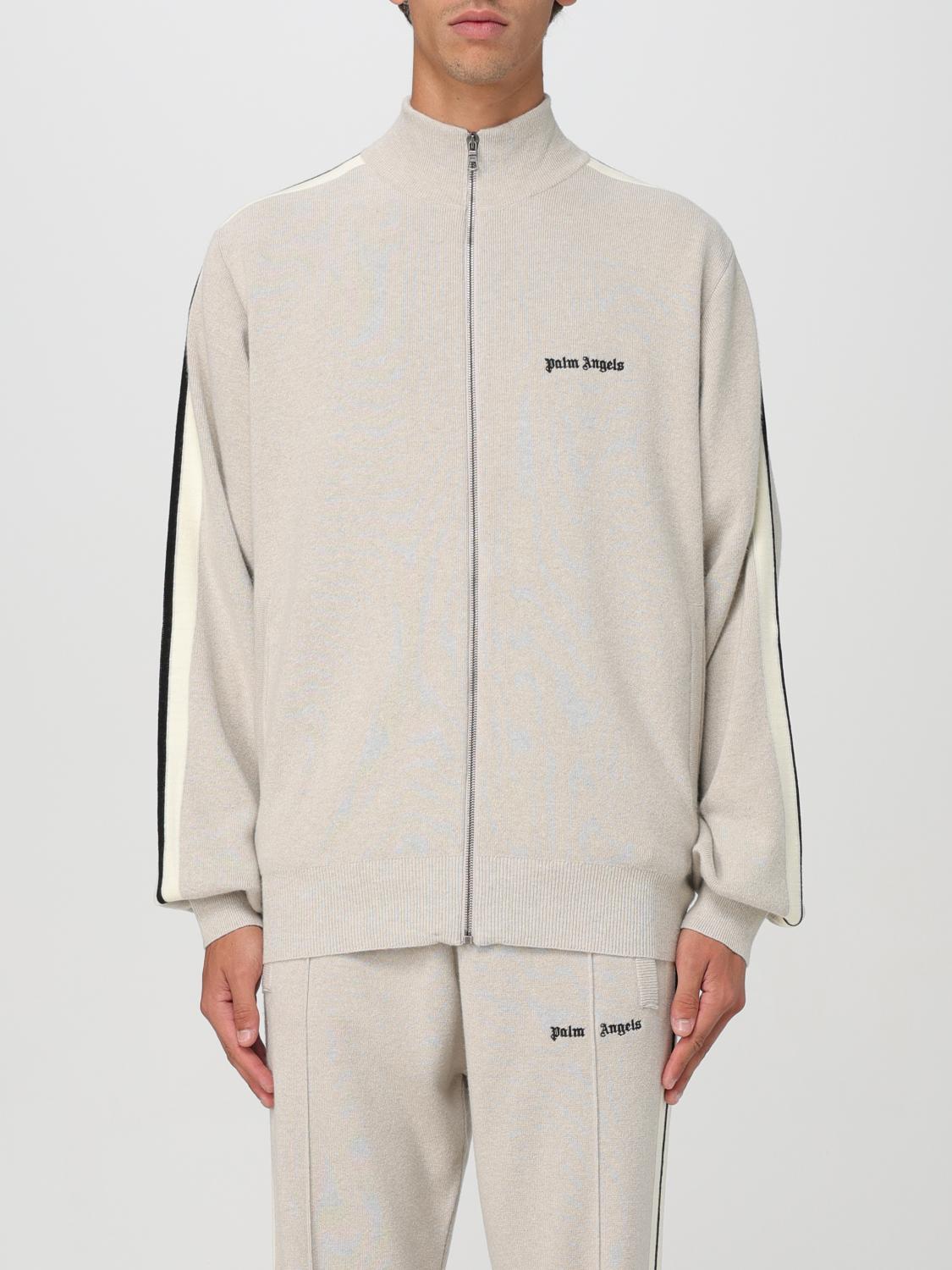 Palm Angels zip-up sweatshirt - Beige | PMHA028F24KNI0016110