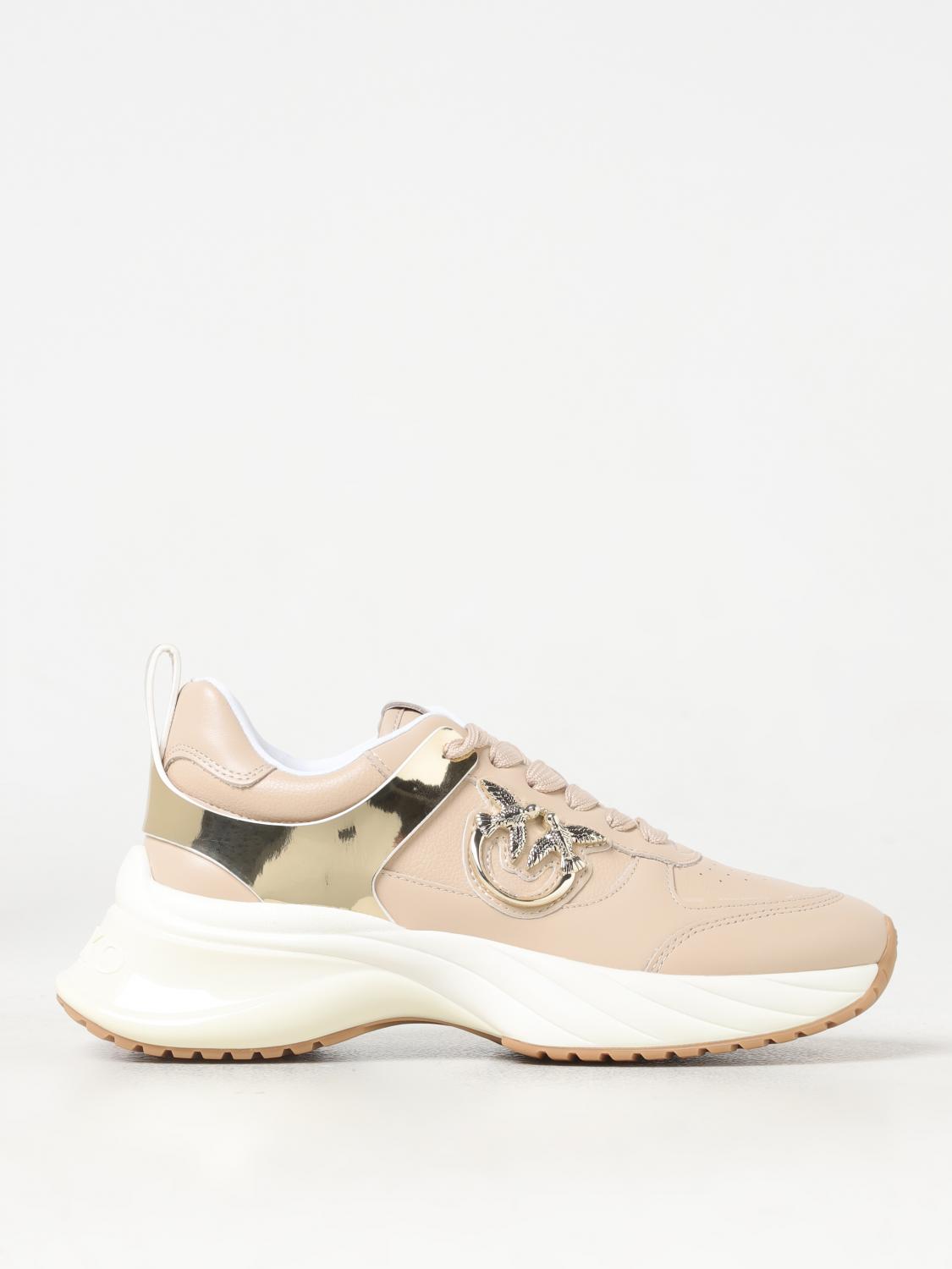 PINKO SNEAKERS: Sneakers woman Pinko, Beige - Img 1