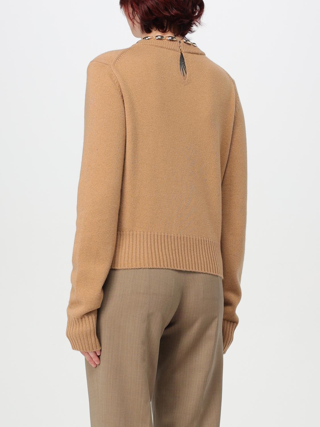 RABANNE MAGLIA: Maglione Rabanne in lana Merino e cashmere , Cammello - Img 3