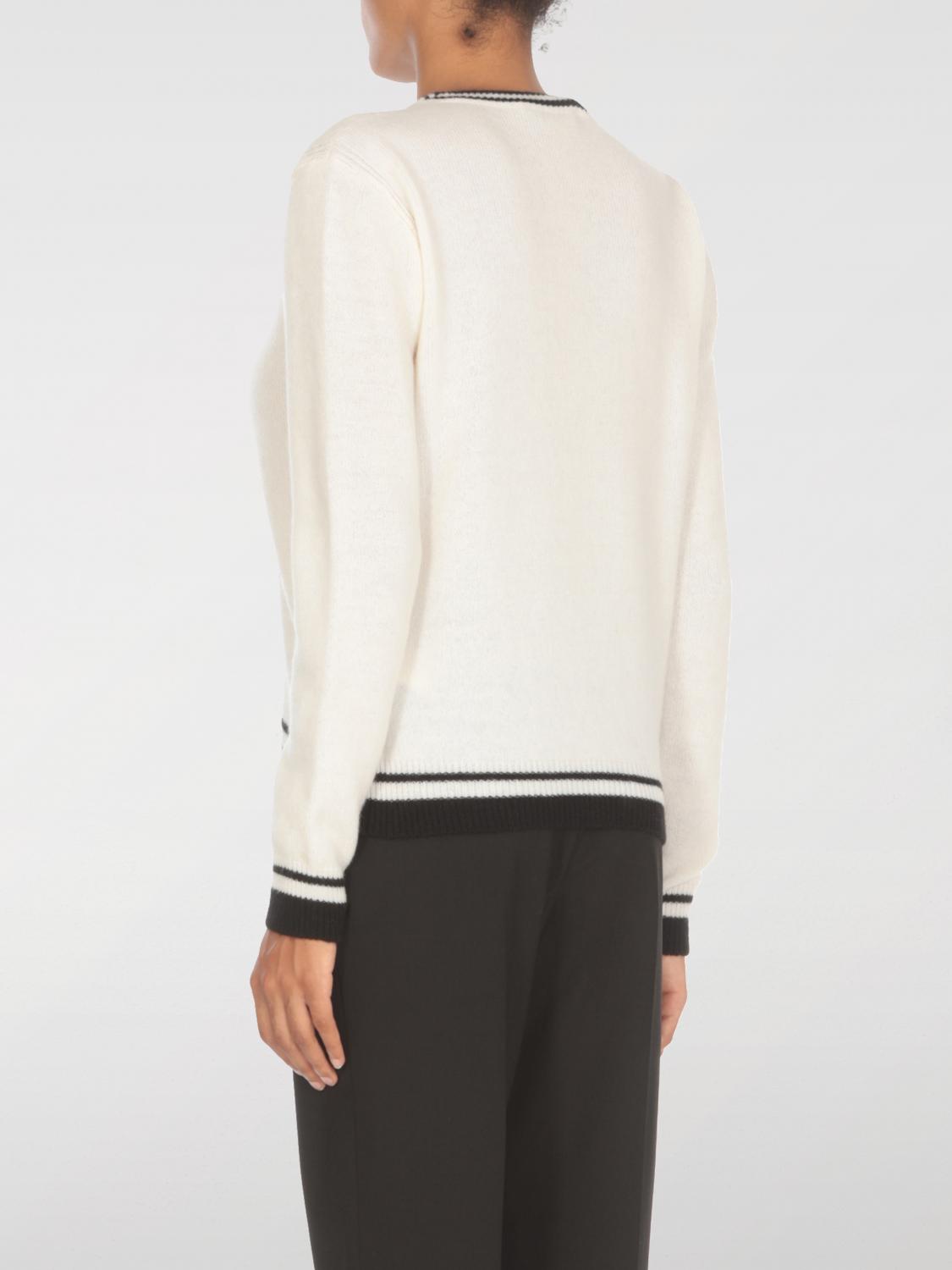 MSGM MAGLIA: Maglione MSGM in lana e cashmere , Bianco - Img 3