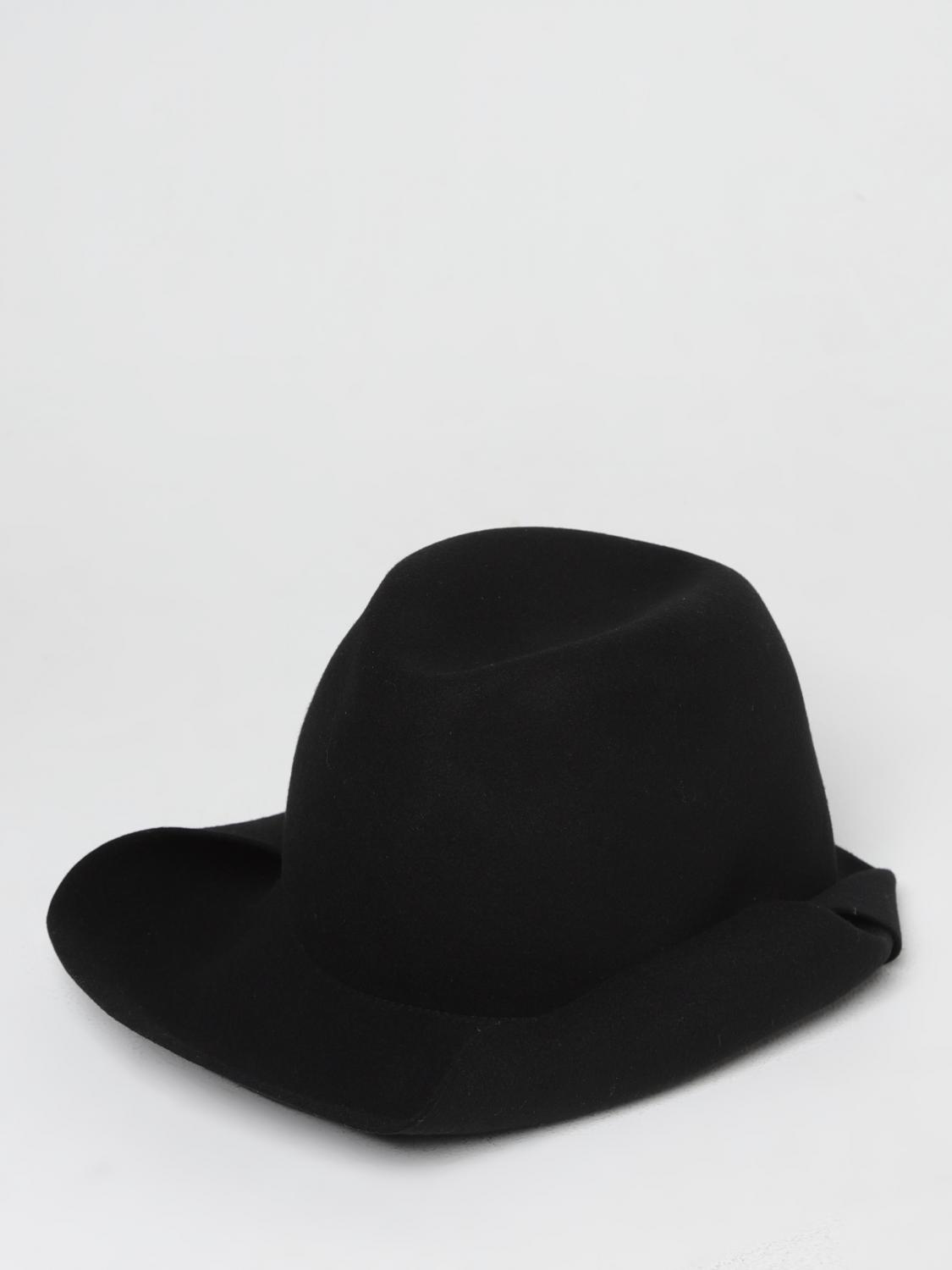 YOHJI YAMAMOTO CAPPELLO: Cappello Yohji Yamamoto in feltro , Nero - Img 1
