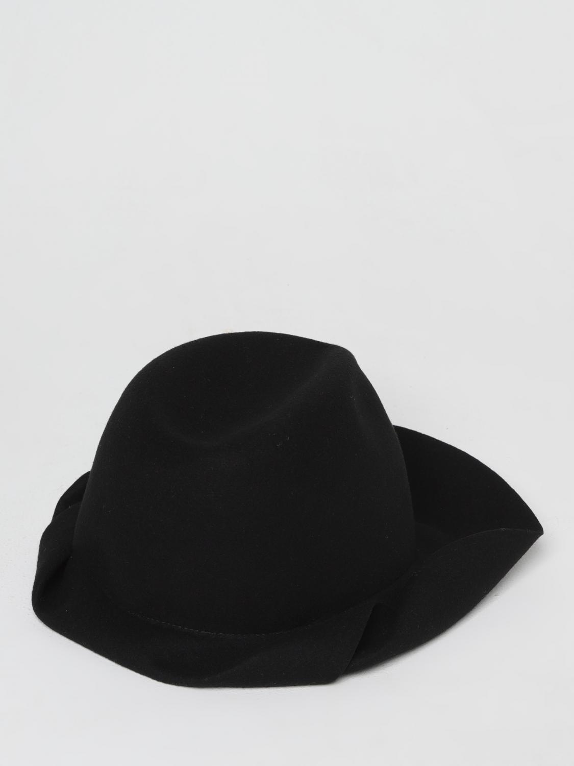 YOHJI YAMAMOTO CAPPELLO: Cappello Yohji Yamamoto in feltro , Nero - Img 2