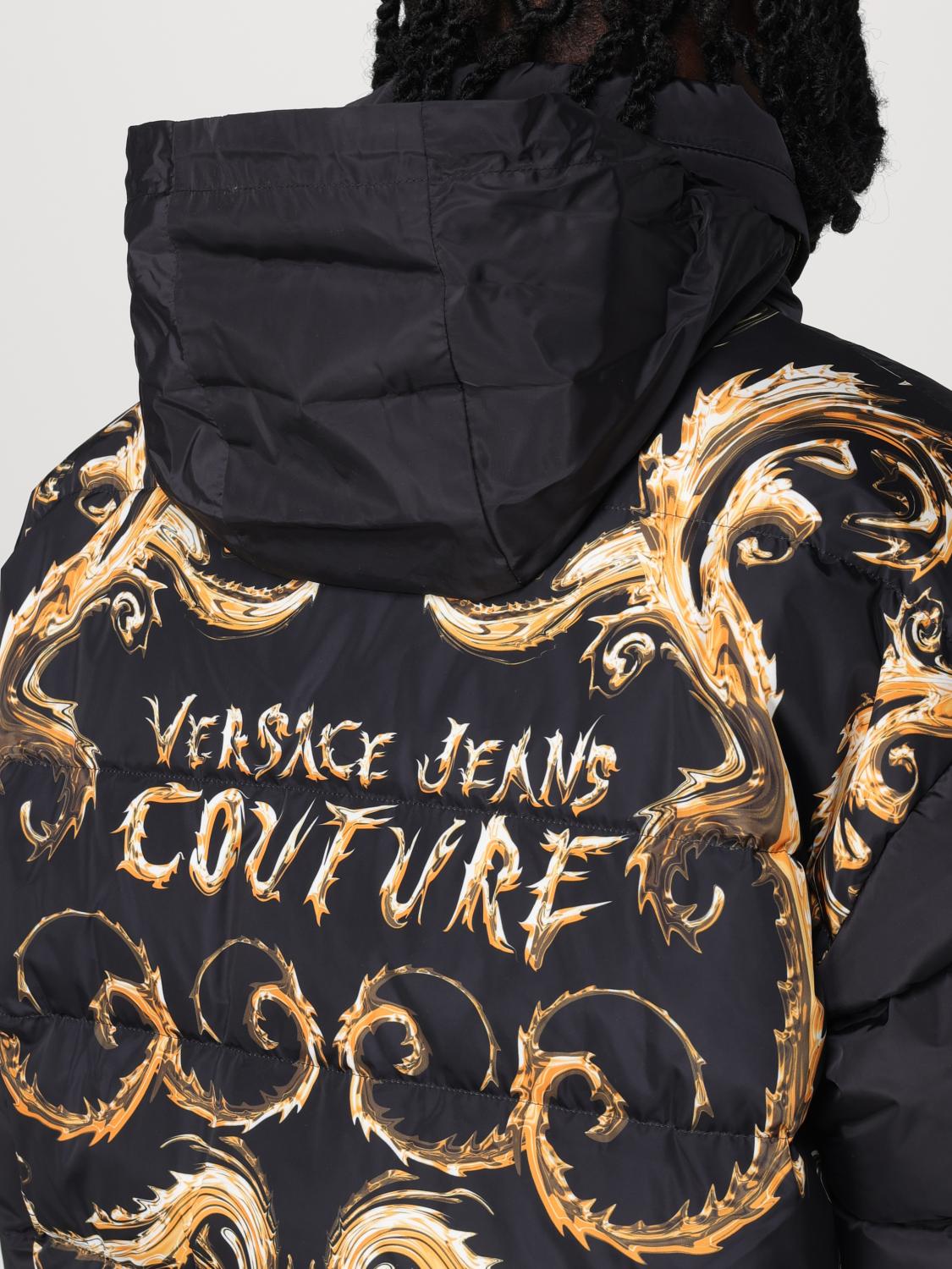 VERSACE JEANS COUTURE GIACCA: Giubbotto Versace Jeans Couture in nylon trapuntato , Nero - Img 4