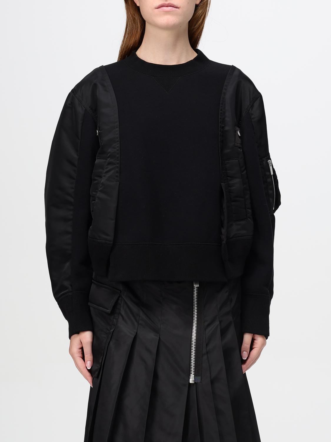 Sacai スウェットシャツ レディース - ブラック | 2407452 | GIGLIO.COM
