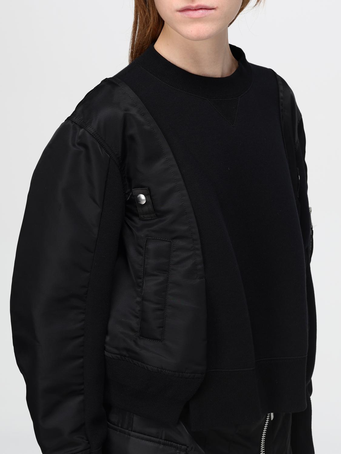 Sacai スウェットシャツ レディース - ブラック | 2407452 | GIGLIO.COM